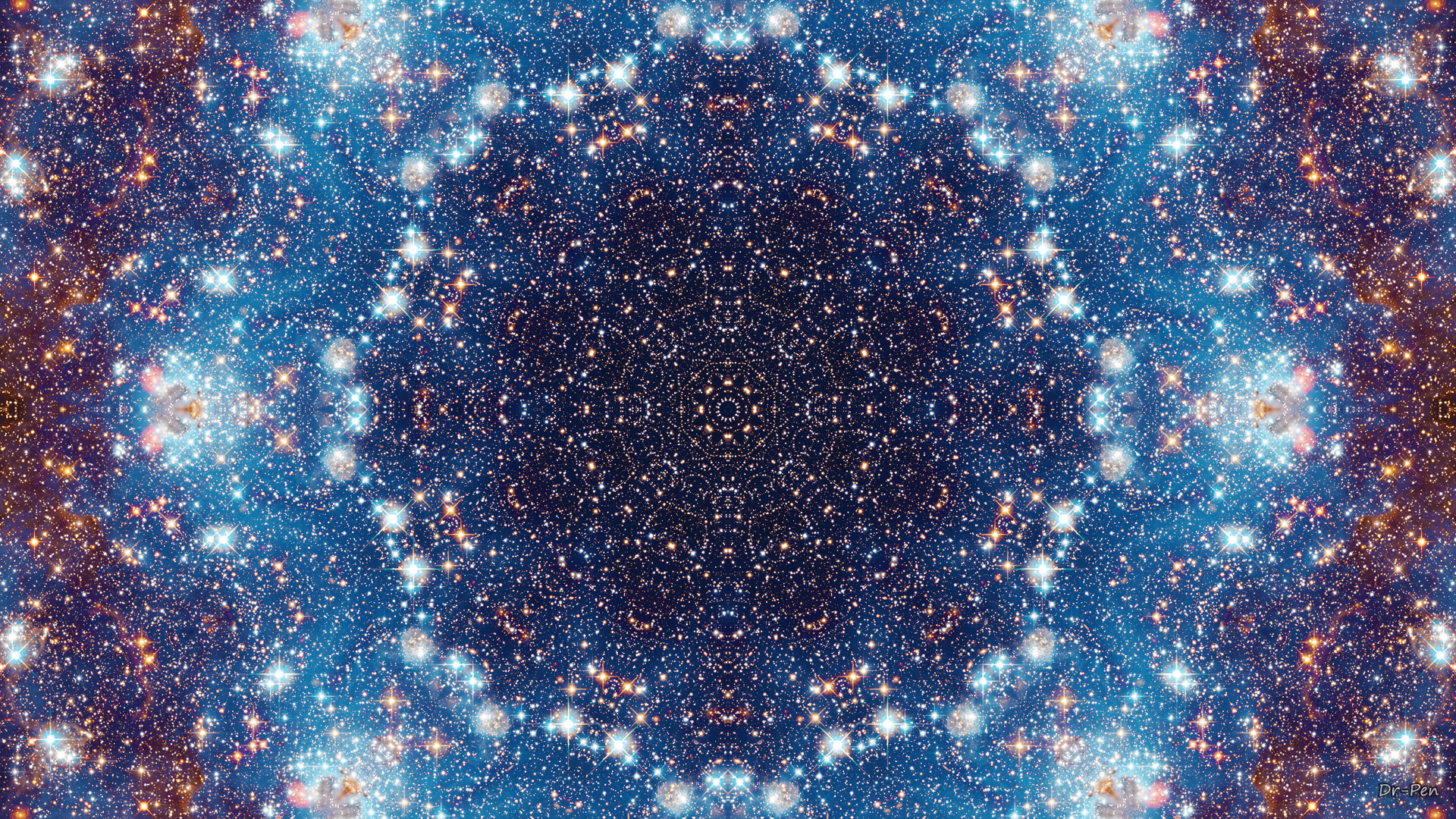 Abstract Artistic Digital Art Galaxy Mandala Manipulation Pattern Space 1920x1080