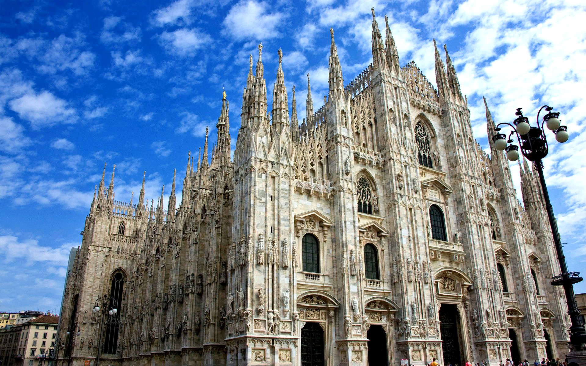 Architecture Cathedral Church Gothic Italy Milan Milan Cathedral Religious 1920x1200