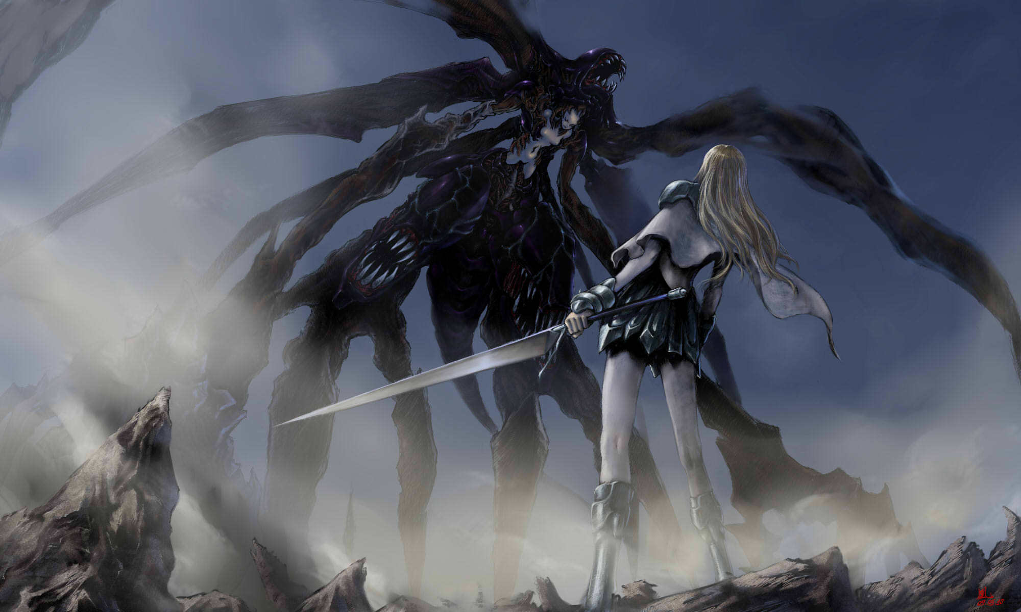 Anime Claymore Monster 2000x1200