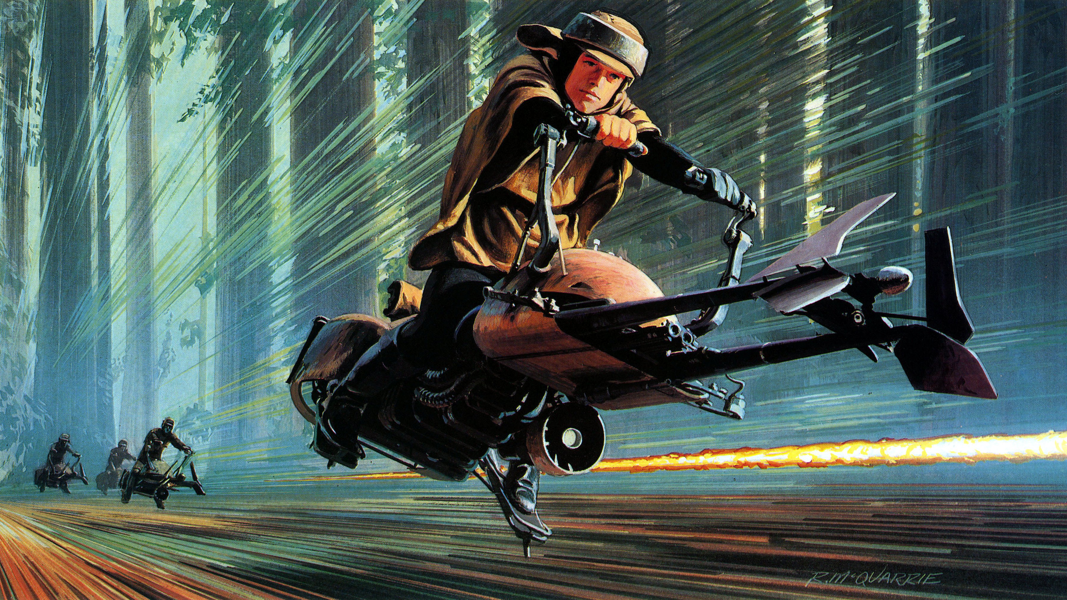 Speeder Bike Star Wars 3584x2016