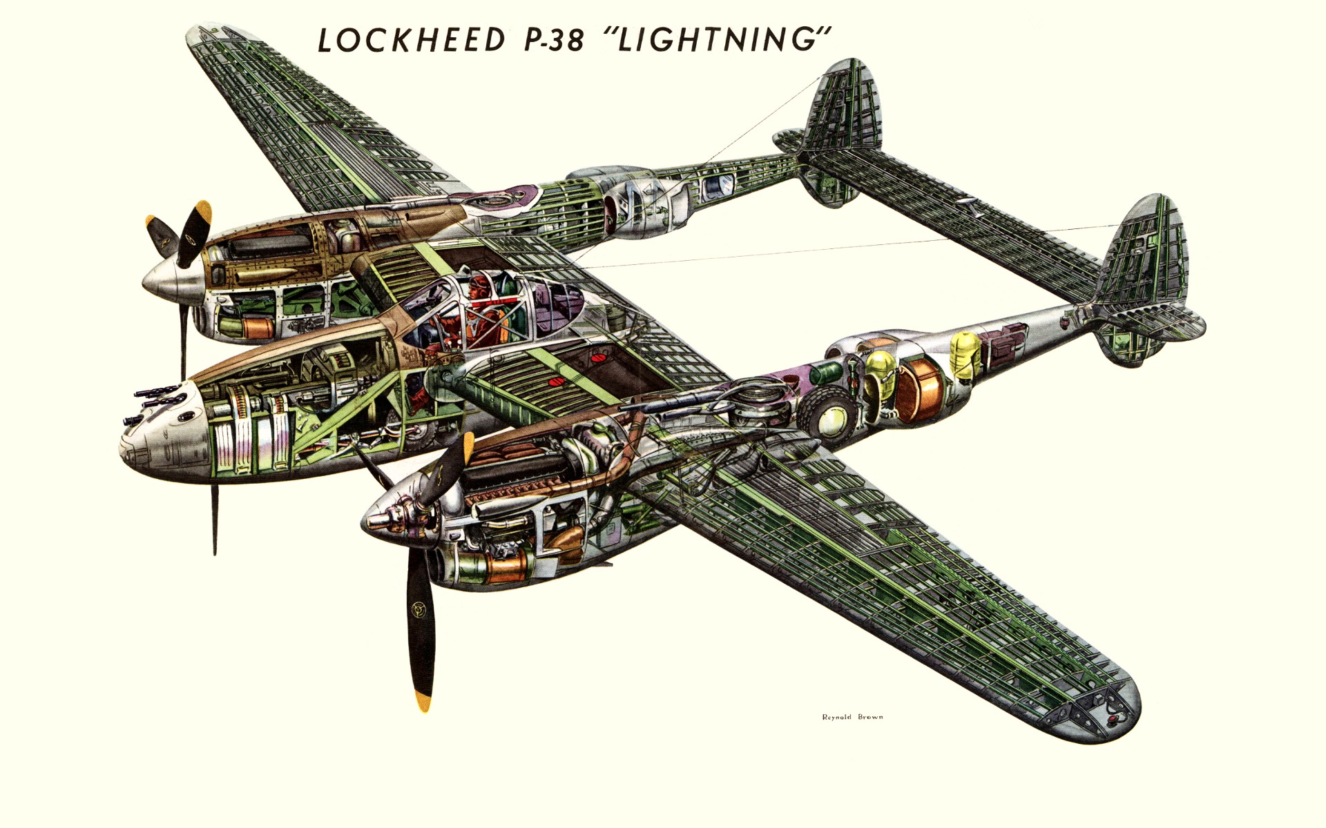 Military Lockheed P 38 Lightning 1920x1200