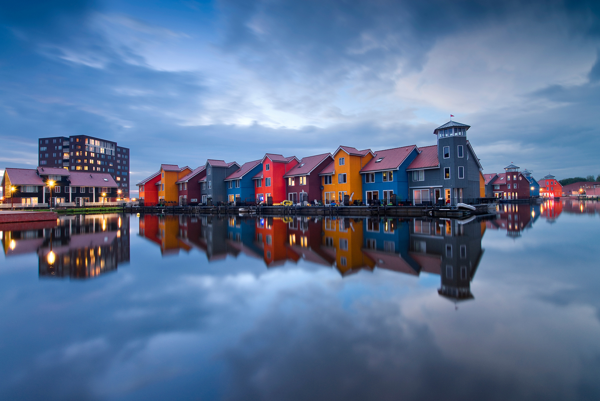 Architecture Groningen Netherlands Reflection Water 2048x1367