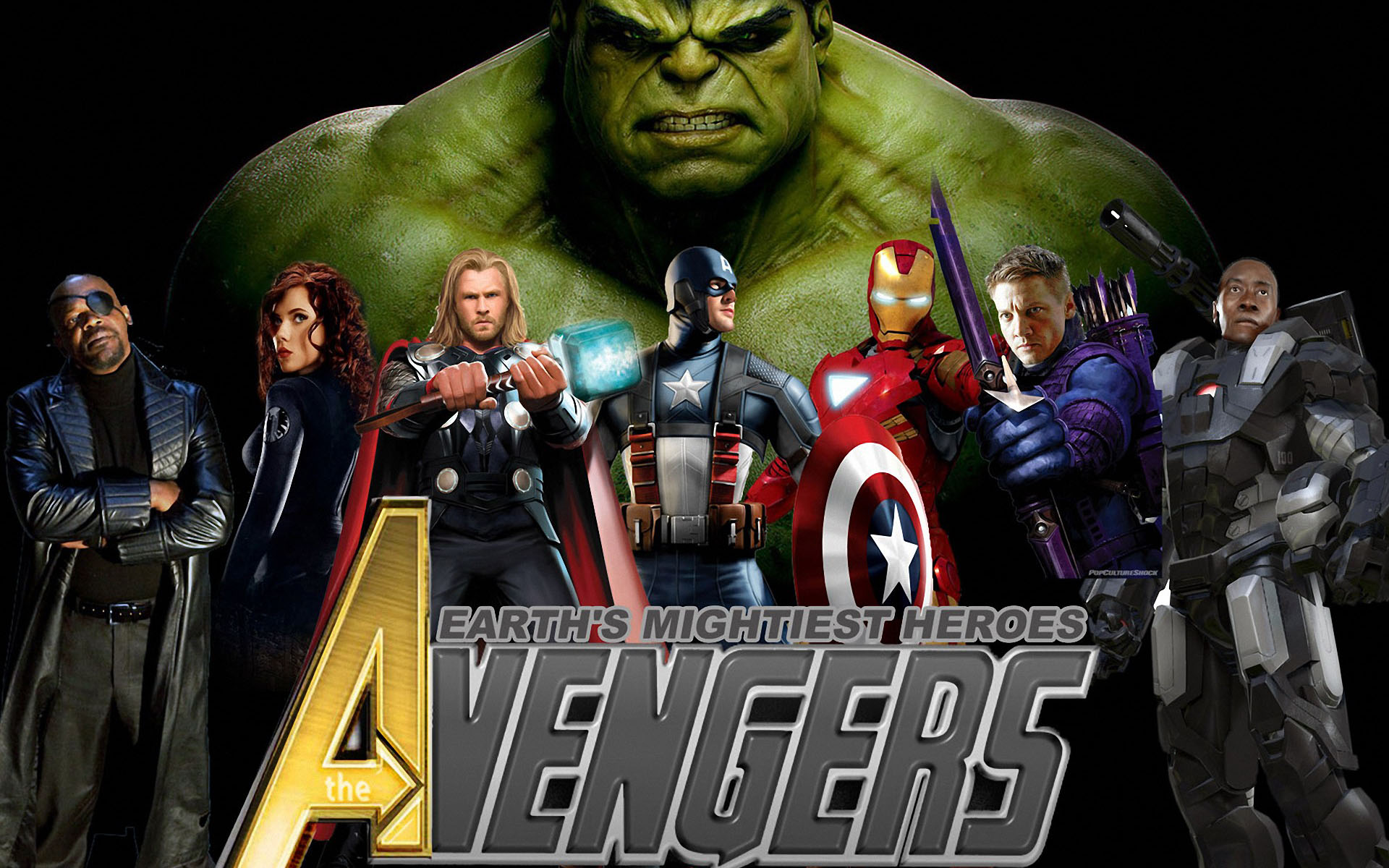 Avengers Black Widow Captain America Hawkeye Hulk Iron Man Natasha Romanoff Nick Fury Thor War Machi 1920x1200