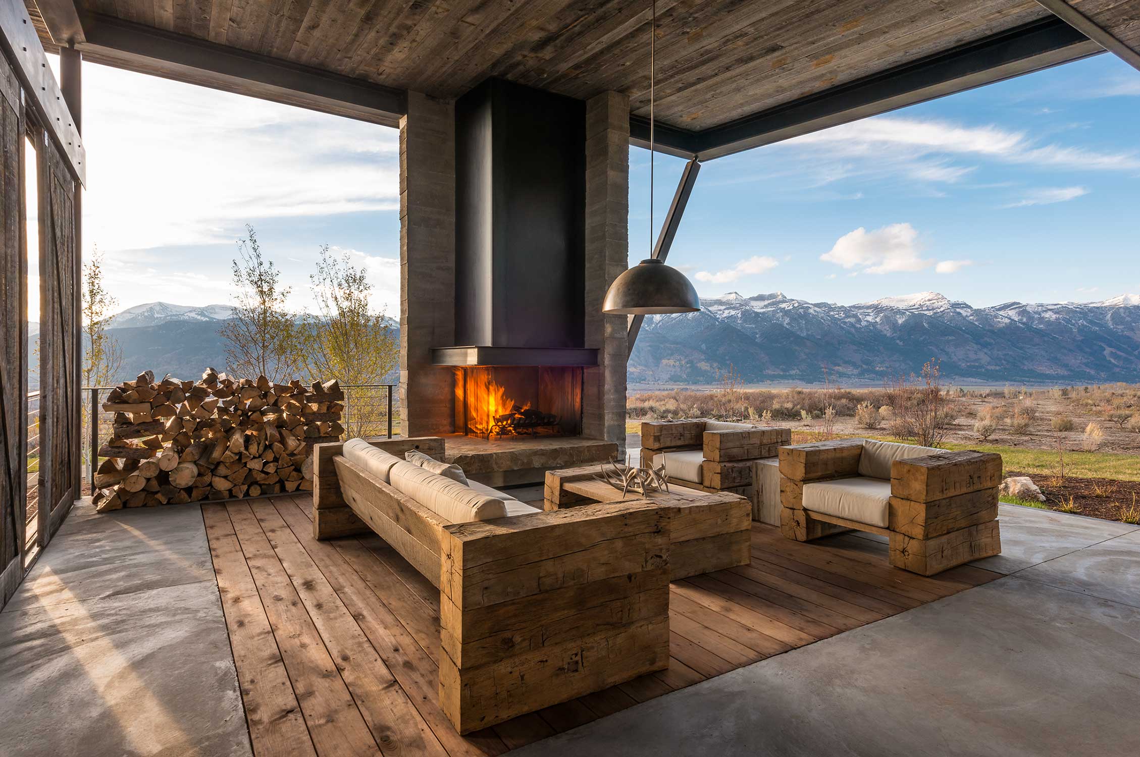 Design Fireplace Room Wood 2258x1500