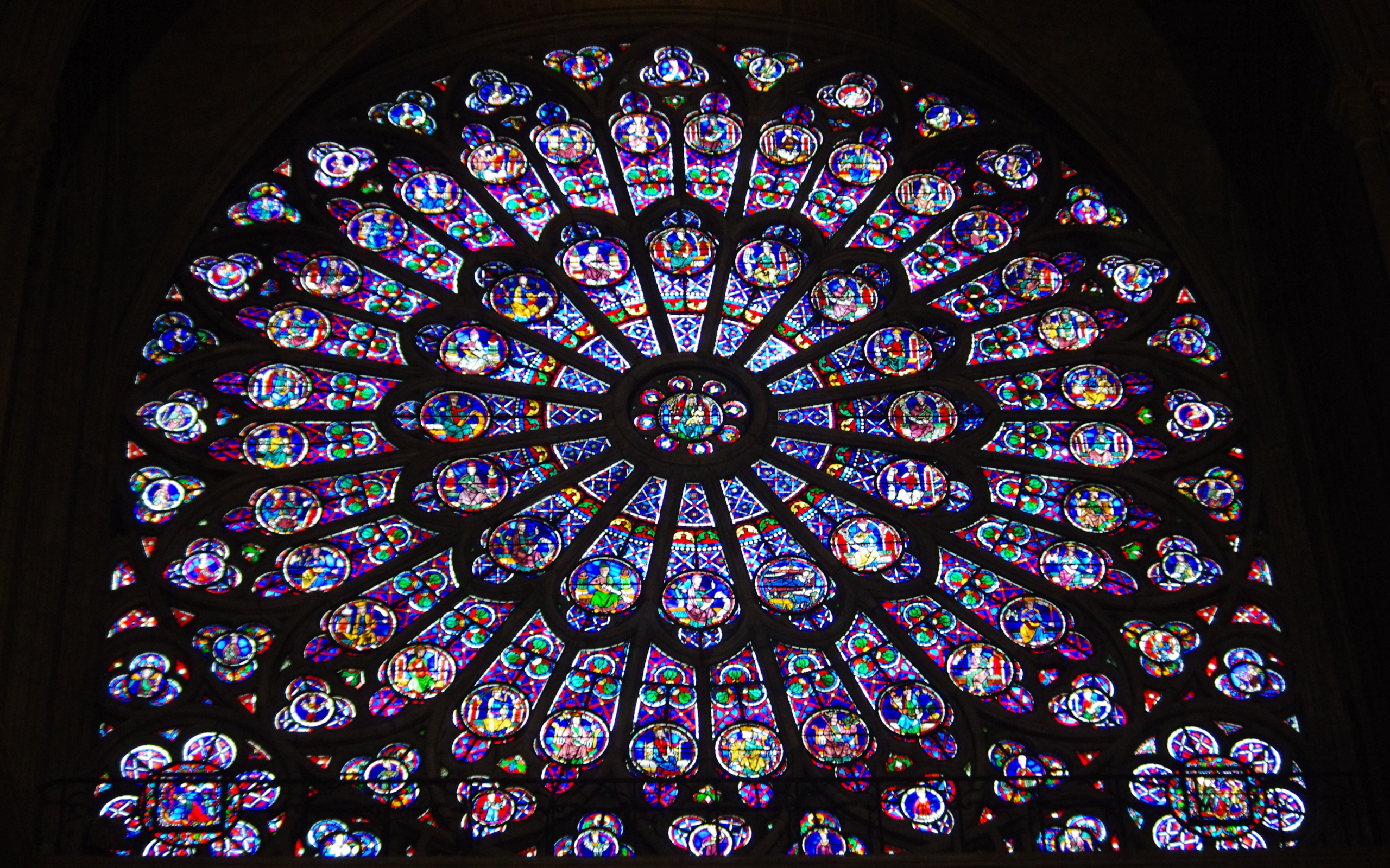 Church Colorful Religious Stained Glass 2560x1600