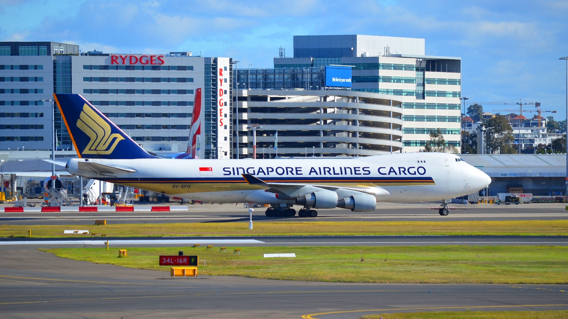 Aircraft Airplane Airport Boeing Boeing 747 Cargo Plane Sydney Vehicle 1920x1080