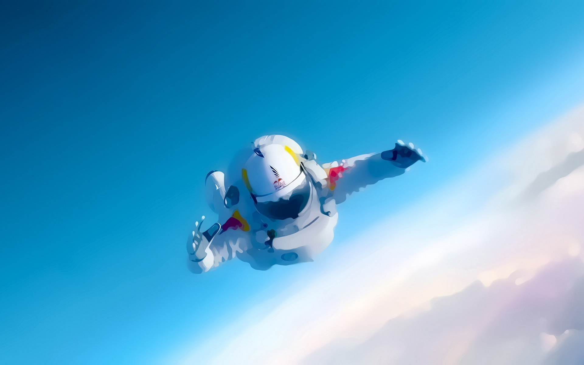 Astronaut Red Bull Sky Skydiving 1920x1200