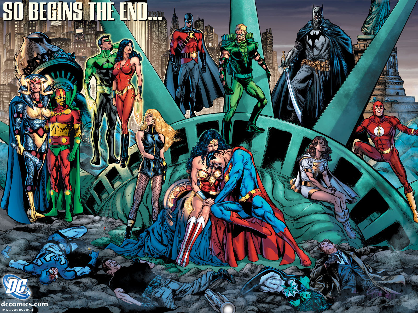 Batman Big Barda Black Canary Flash Green Arrow Green Lantern Justice League Mister Miracle New York 1600x1200