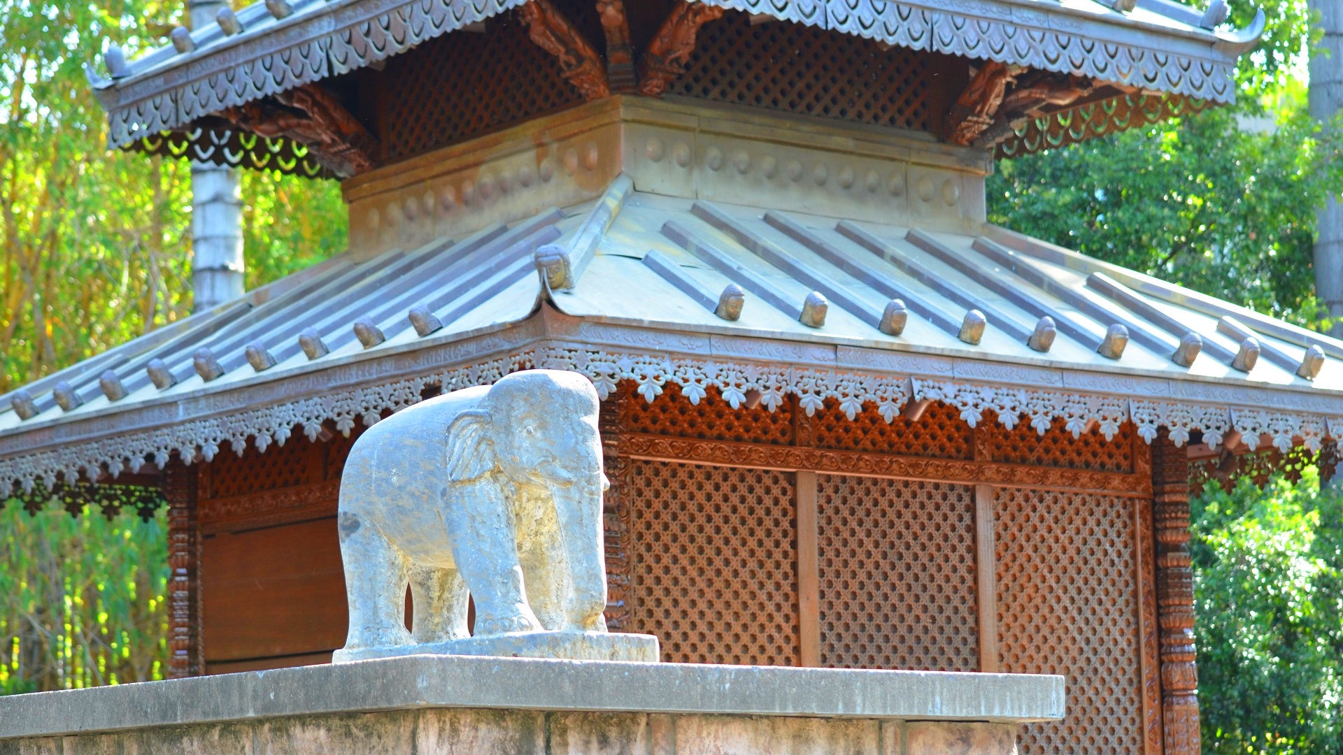 Architecture Australia Brisbane Elephant Pagoda Statue 1920x1080