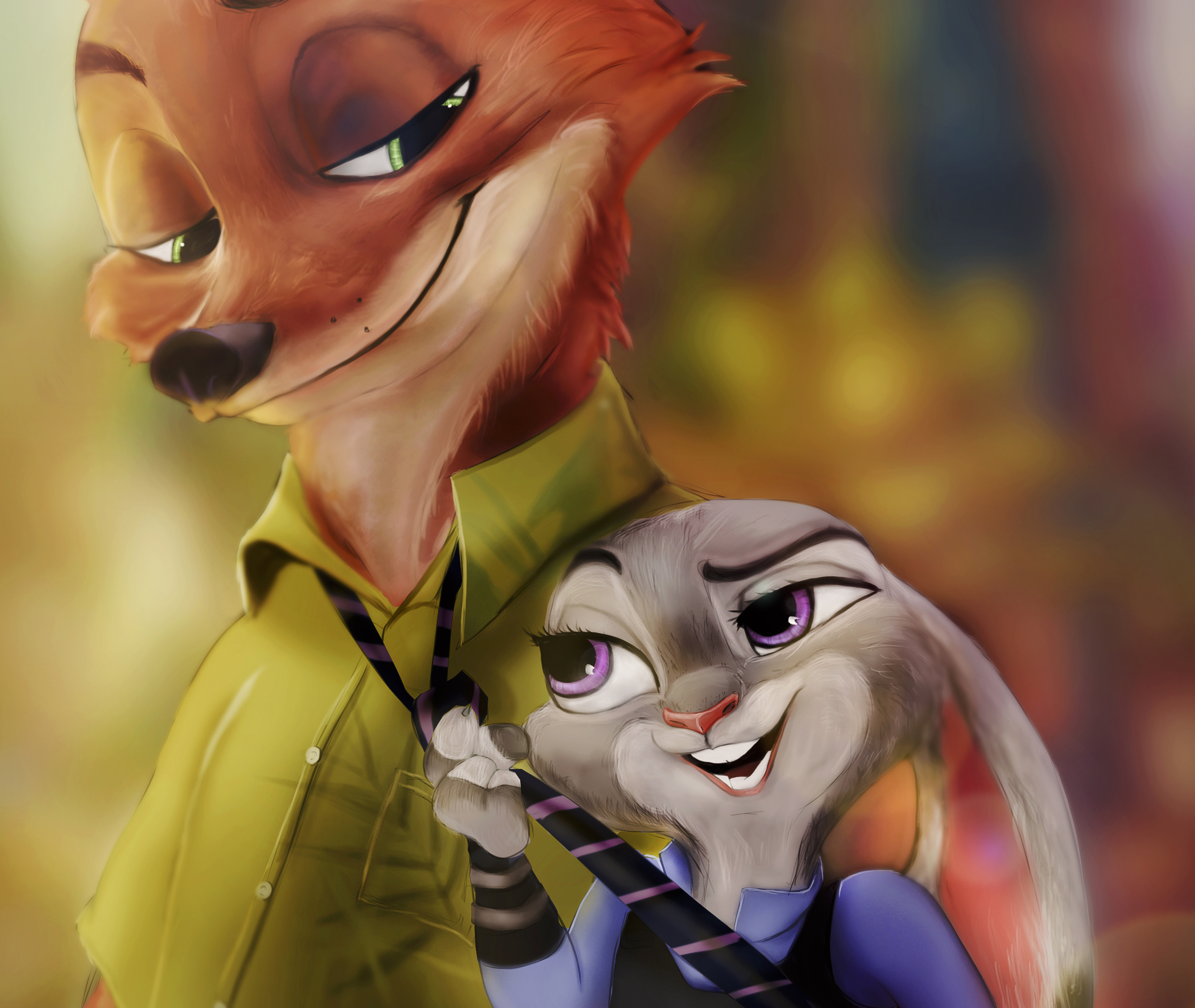 Judy Hopps Nick Wilde Zootopia 2750x2319