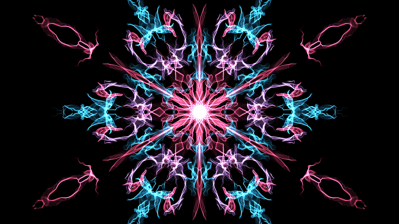 Artistic Blue Generative Pink Purple 1366x768