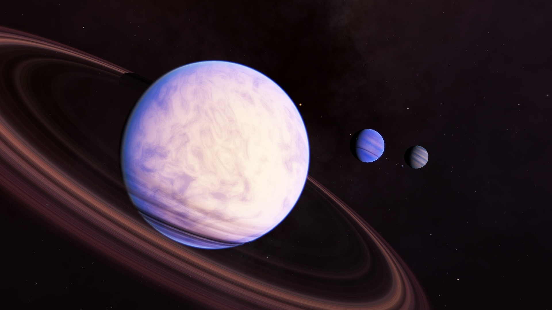 Gas Giant Moon Planet Space Space Engine 1920x1080