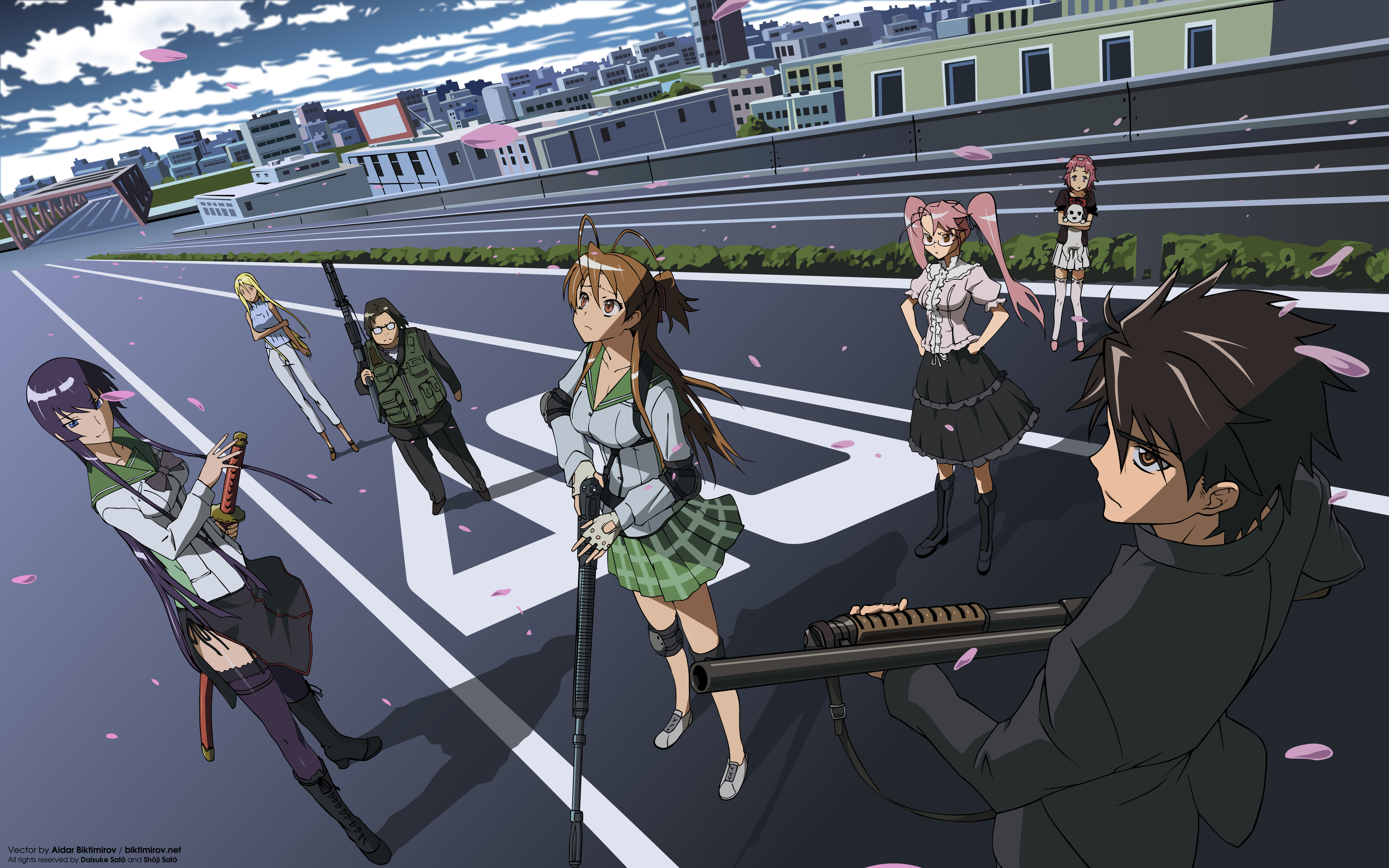 Anime Highschool Of The Dead 3840x2400