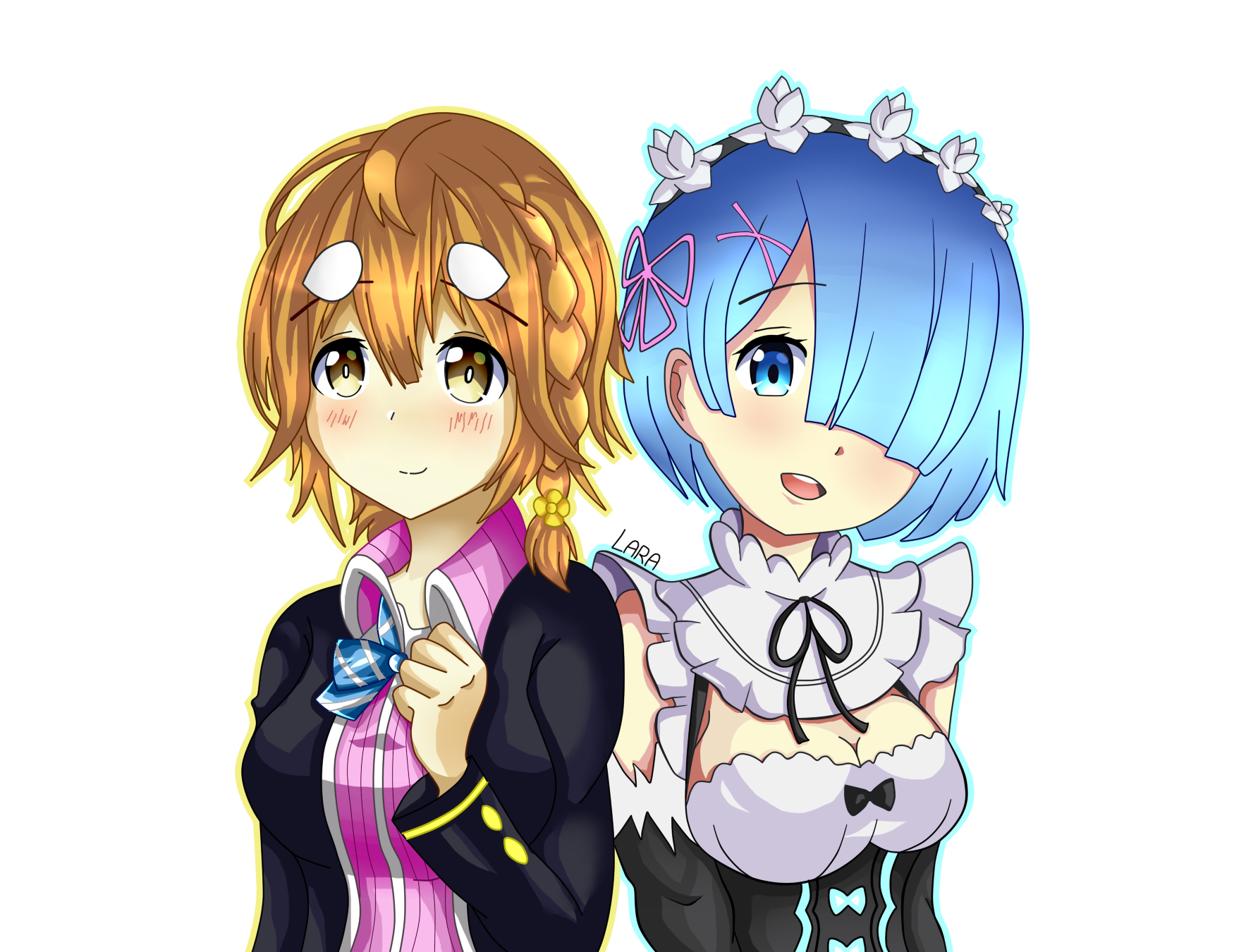 Crossover Masamune Kun 039 S Revenge Re Zero Starting Life In Another World Rem Re Zero Yoshino Koiw 1750x1350