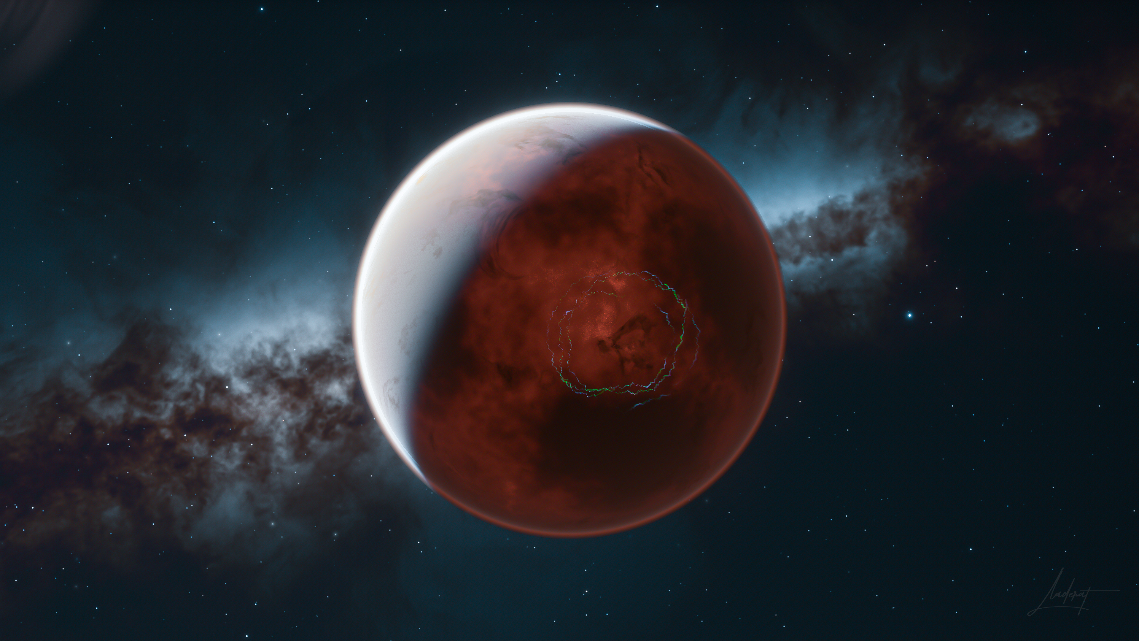 Planet Space Nebula Atmosphere Milky Way Space Engine Screen Shot Stars Aurorae 3840x2160