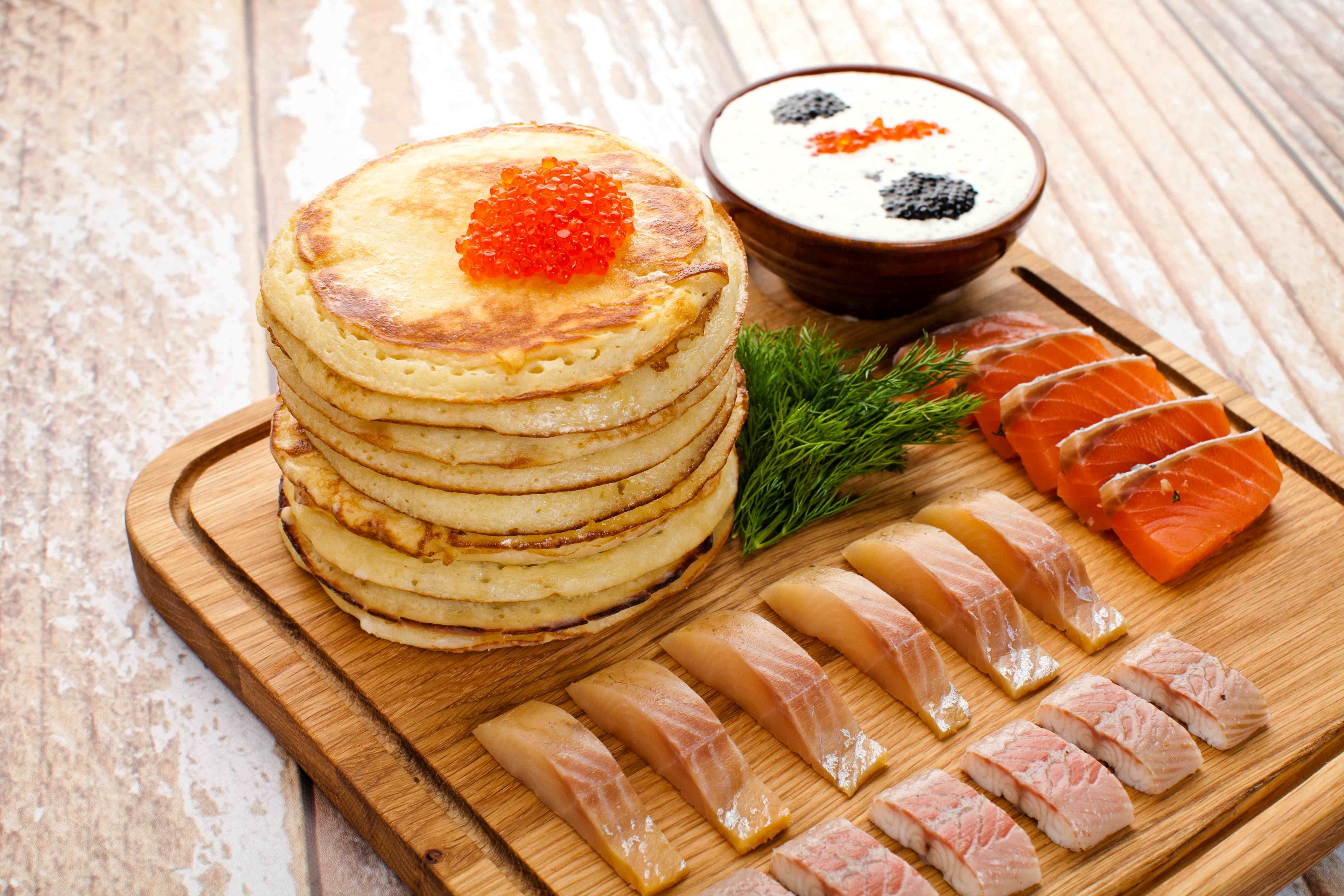 Caviar Fish Pancake Seafood 3000x2000
