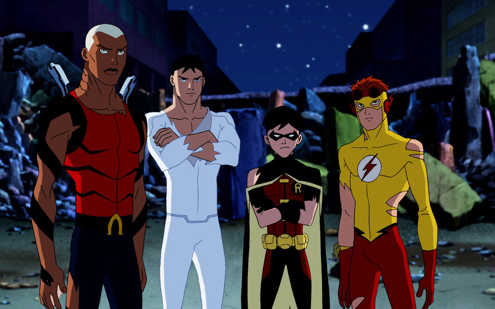 Aqualad Dc Comics Cartoon Dick Grayson Flash Kid Flash Robin Dc Comics Wally West Young Justice 1680x1050