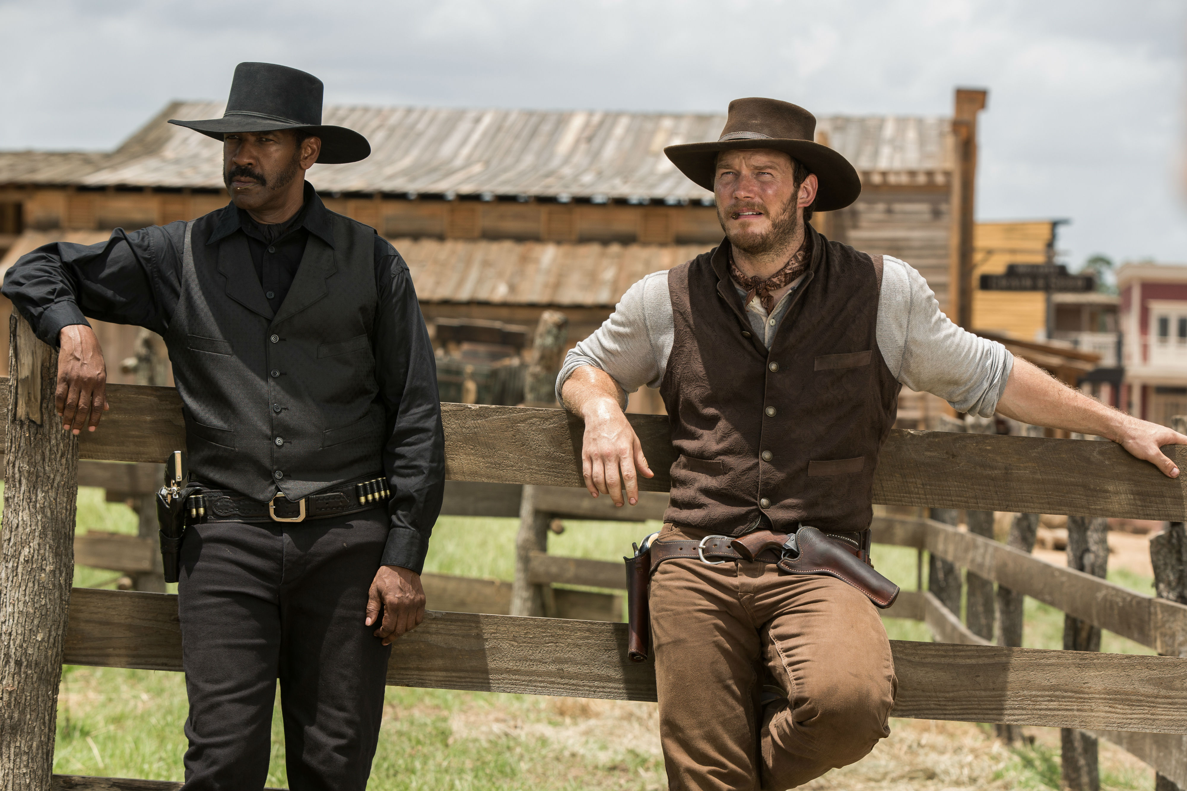 Chris Pratt Denzel Washington The Magnificent Seven 4000x2667