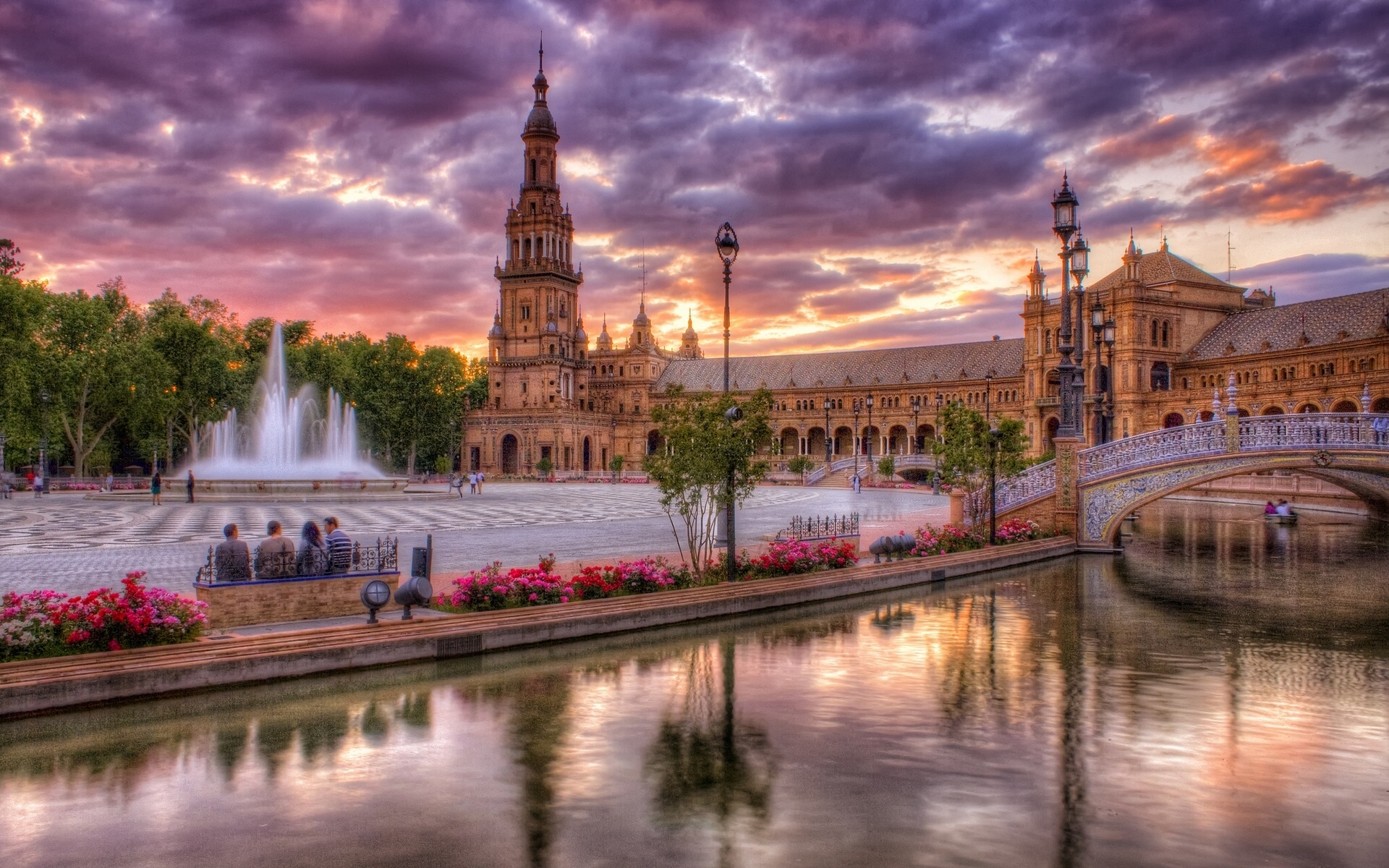 Architecture Building Hdr Man Made Palace People Royal Alcazar Palace Seville Spain 1920x1200