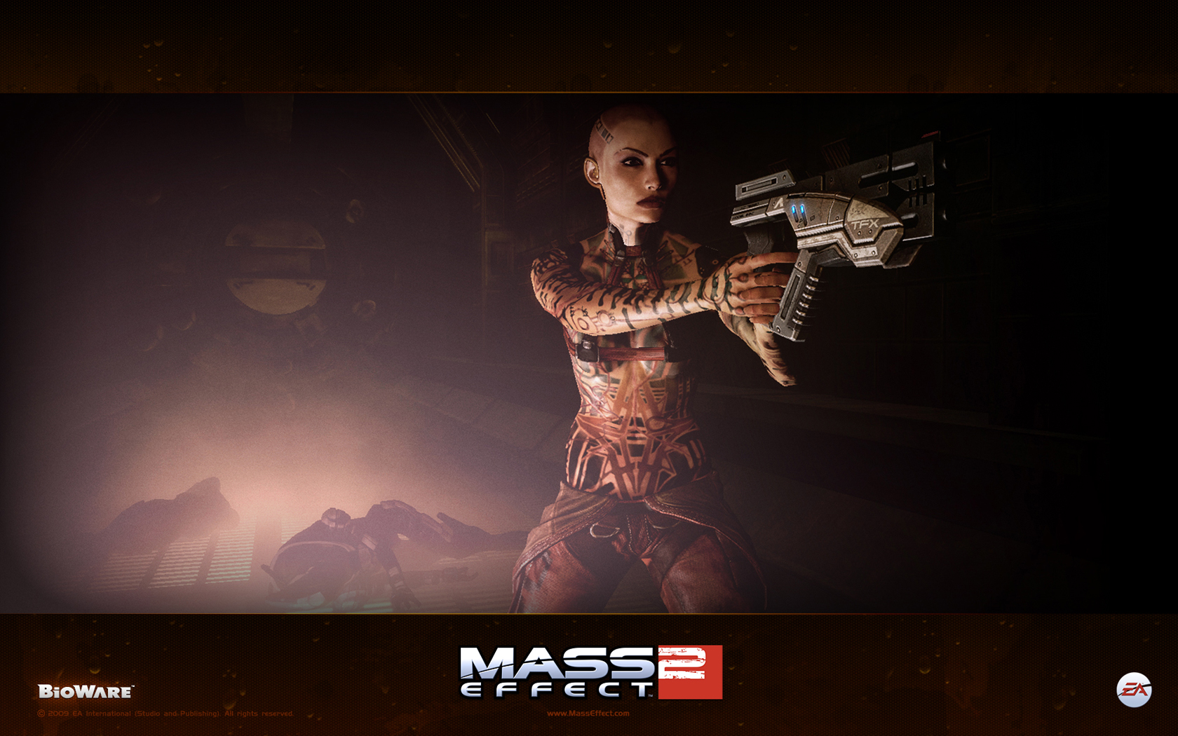 Gun Jack Mass Effect Warrior Woman 1680x1050