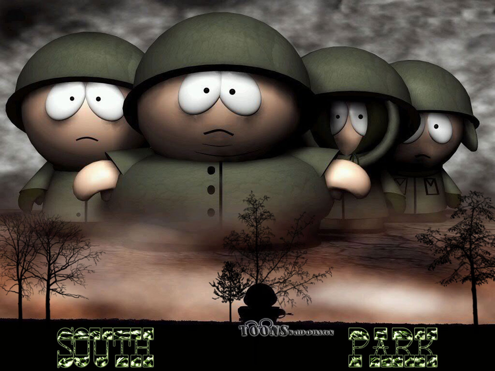 Eric Cartman Kenny Mccormick Kyle Broflovski South Park Stan Marsh 1600x1200