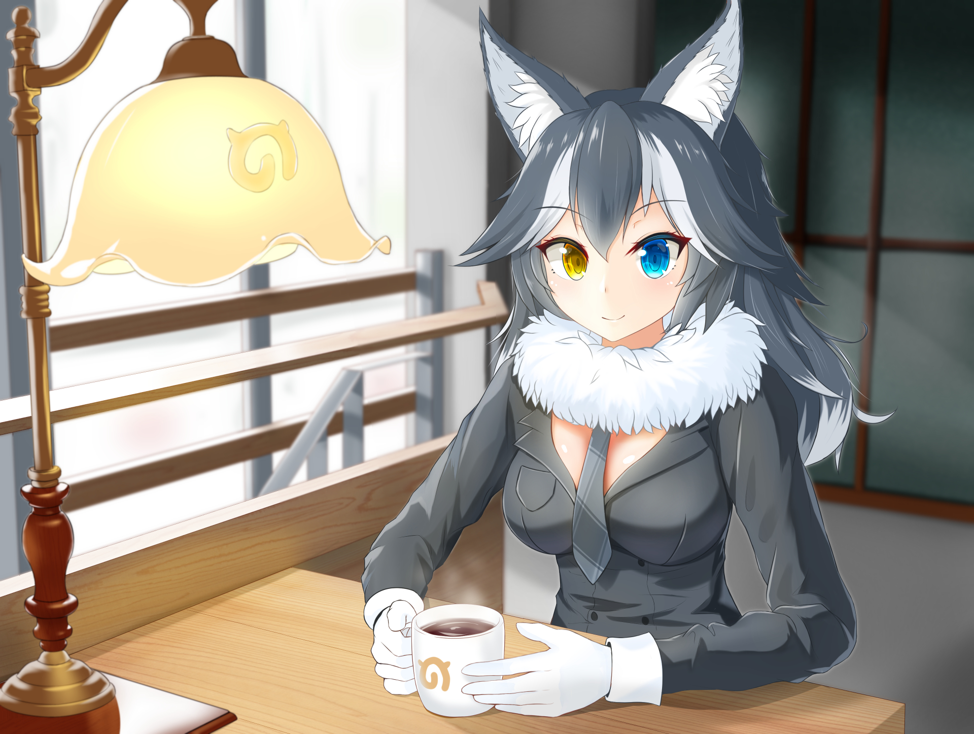 Grey Wolf Kemono Friends 1920x1447