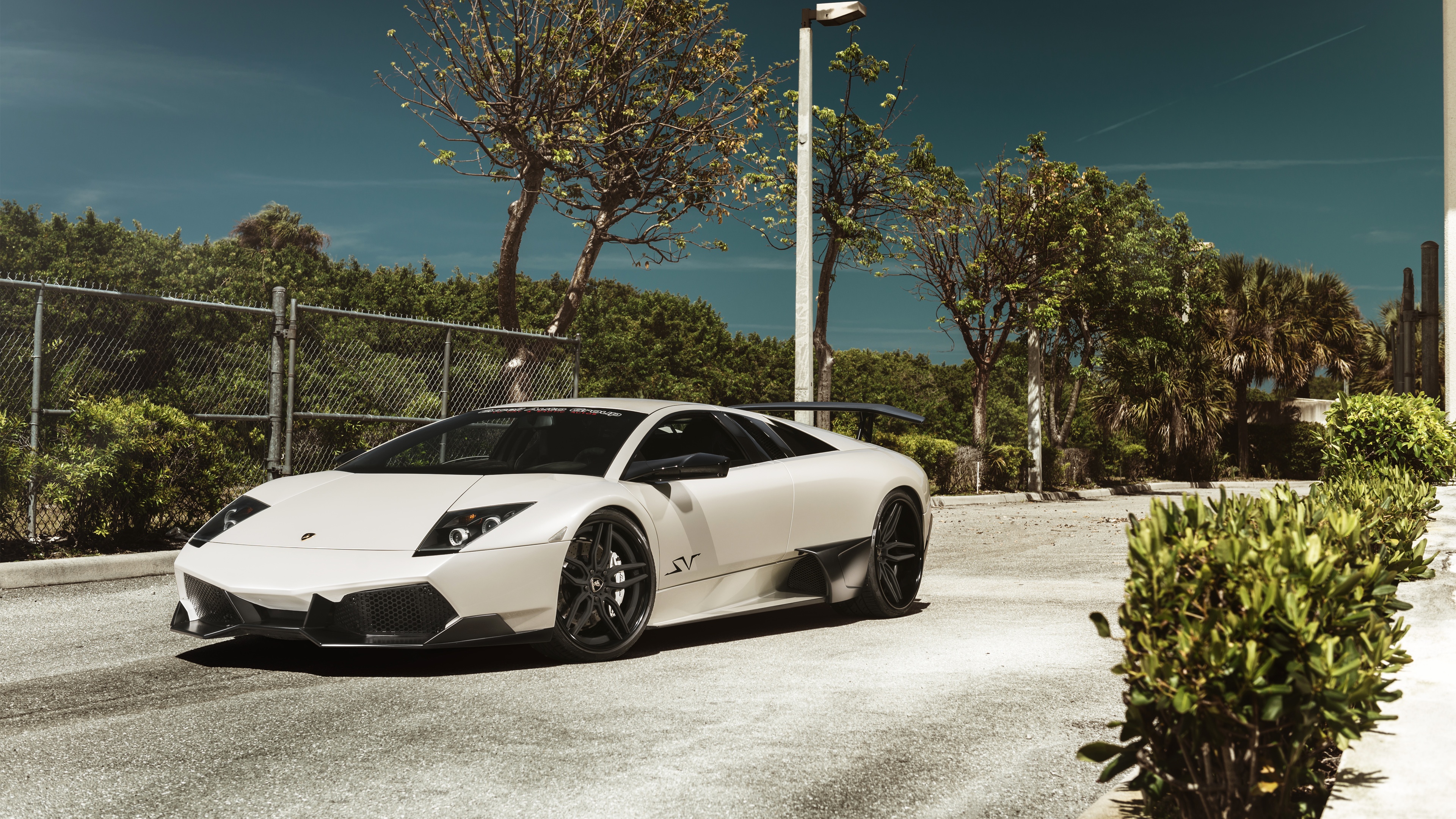 Car Lamborghini Lamborghini Murcielago Sport Car Supercar White Car 3840x2160