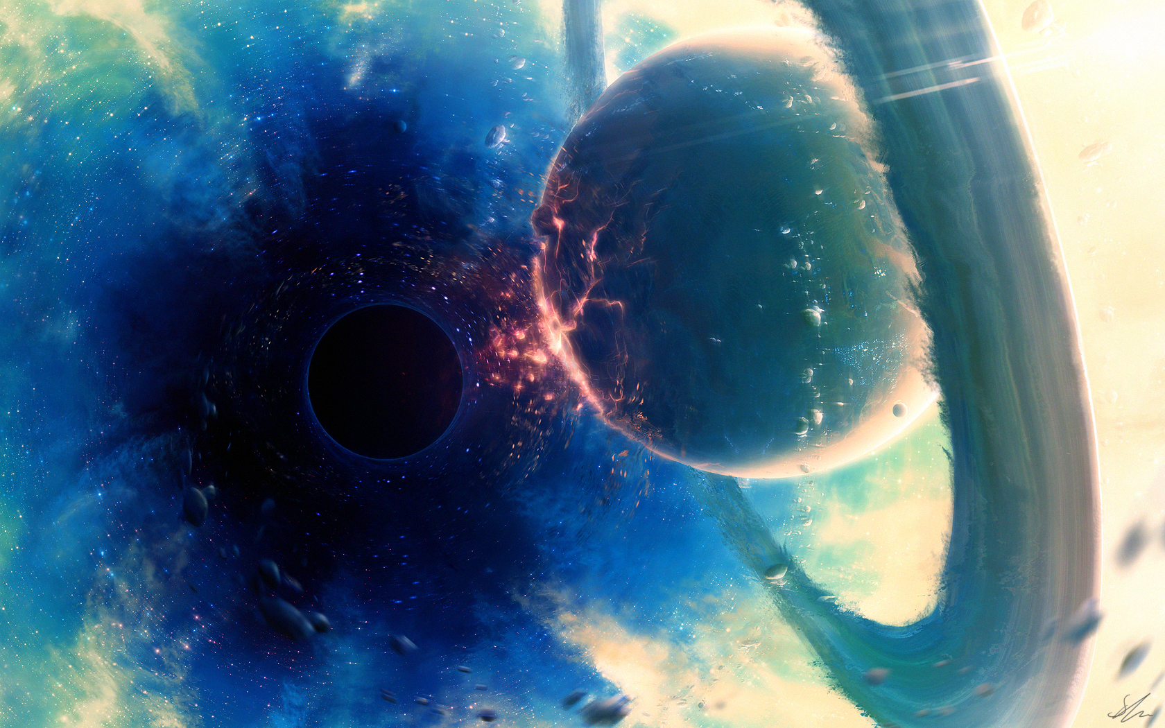 Sci Fi Black Hole 1680x1050