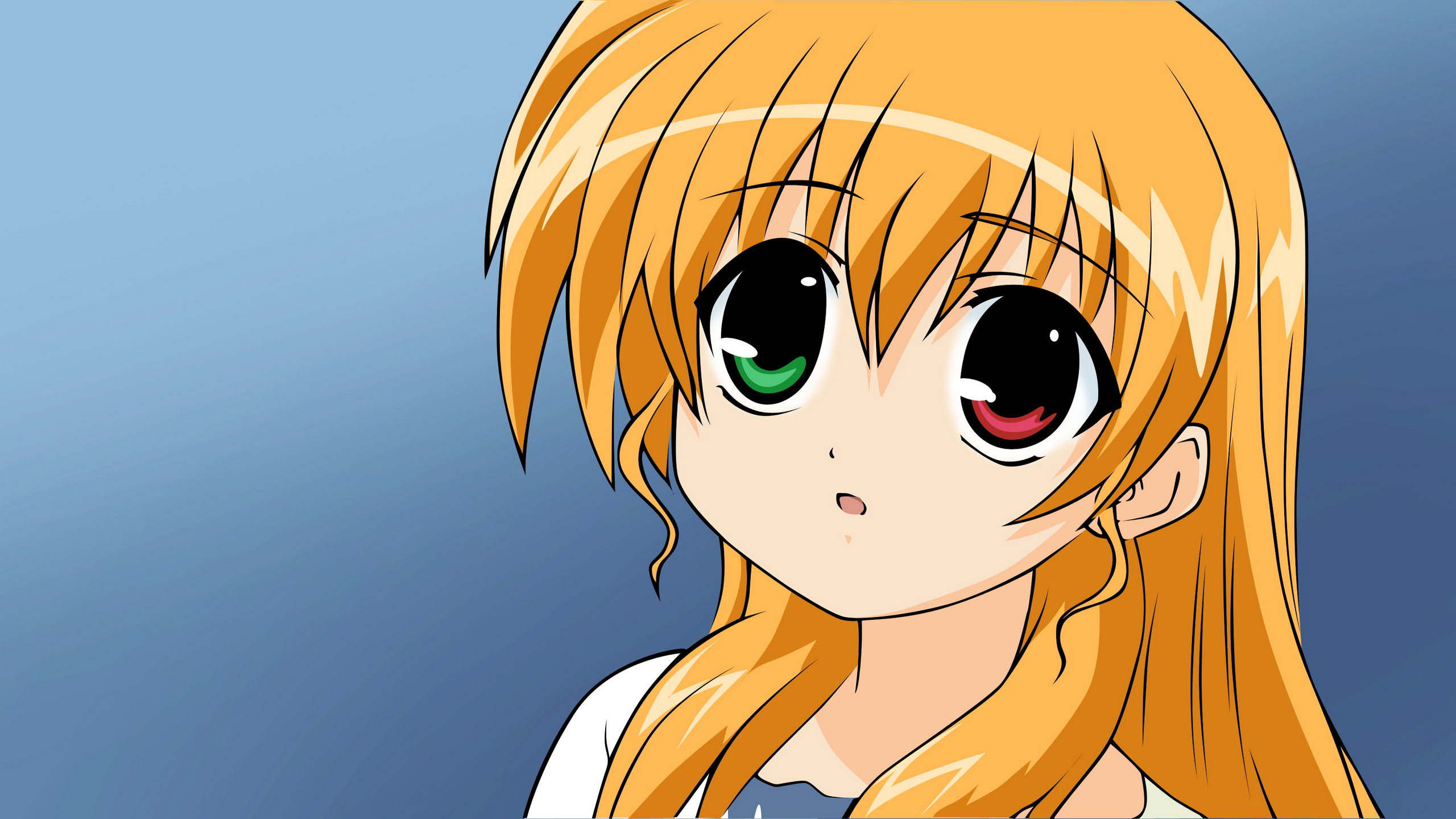 Heterochromia Magical Girl Lyrical Nanoha 2560x1440