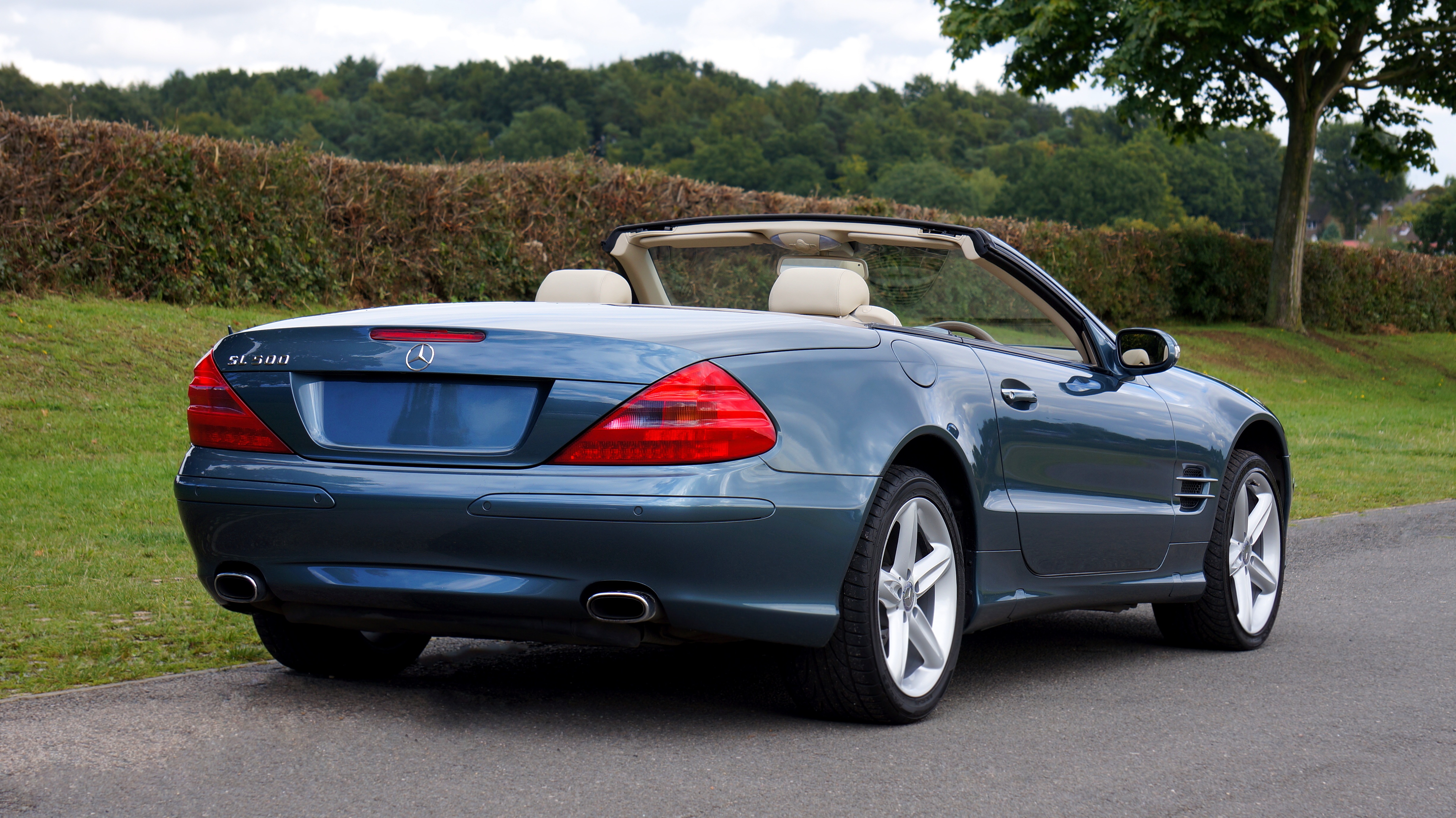 Blue Car Luxury Car Mercedes Mercedes Benz Sl 500 4912x2760