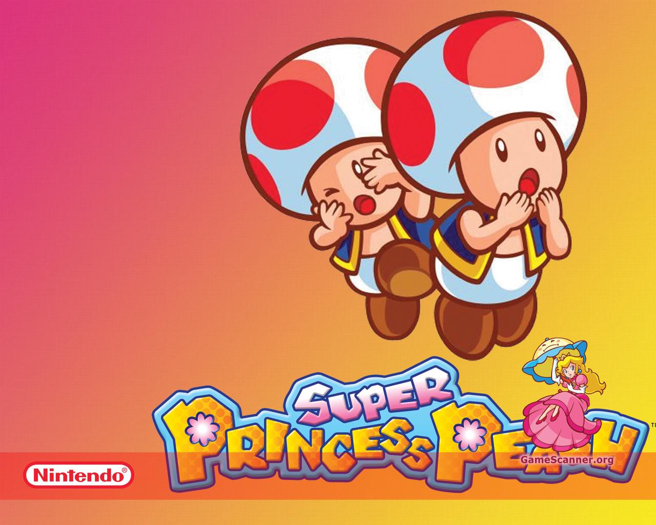 Princess Peach Toad Toad Mario 1280x1024