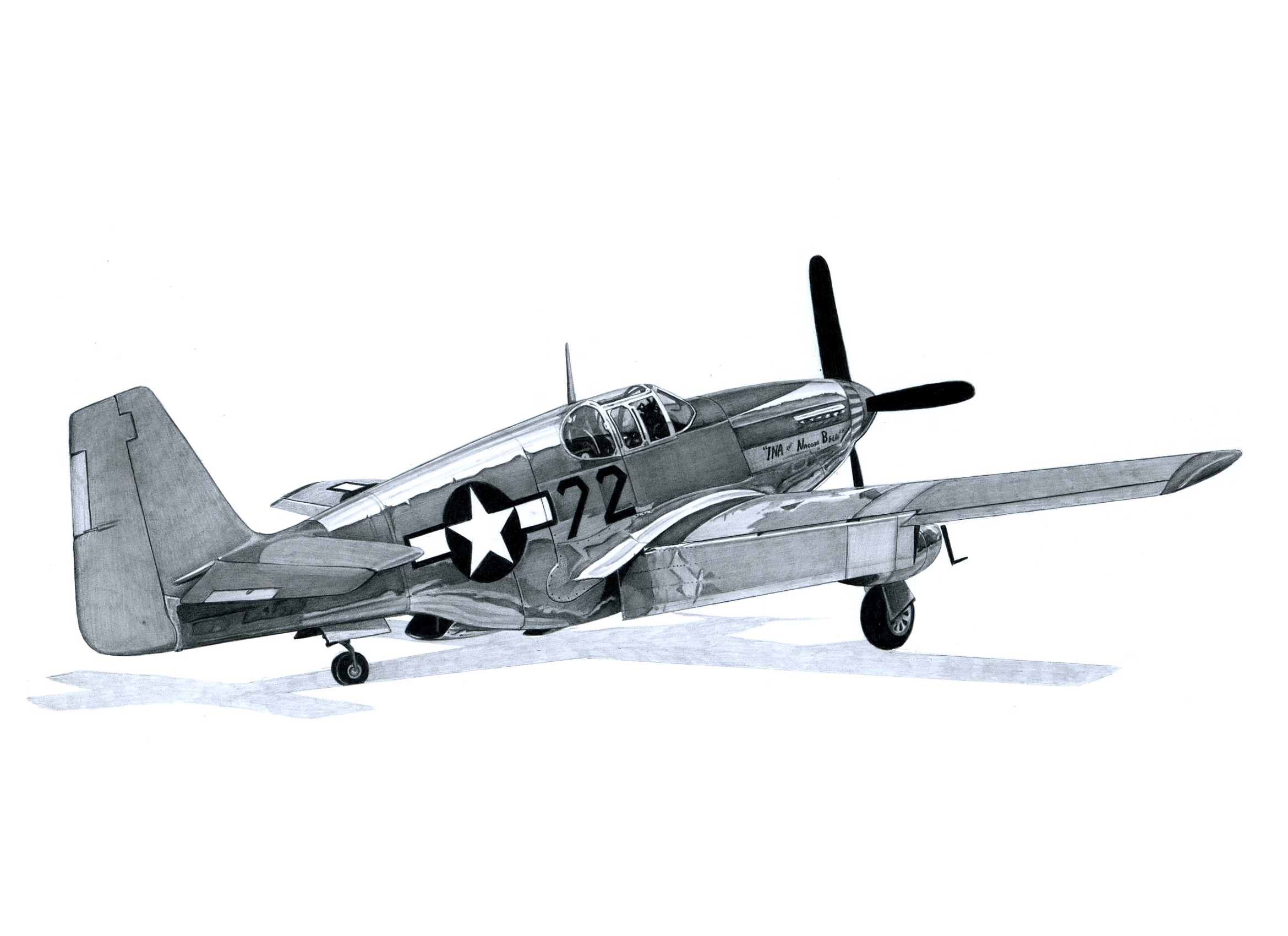 Military North American P 51 Mustang 2340x1700