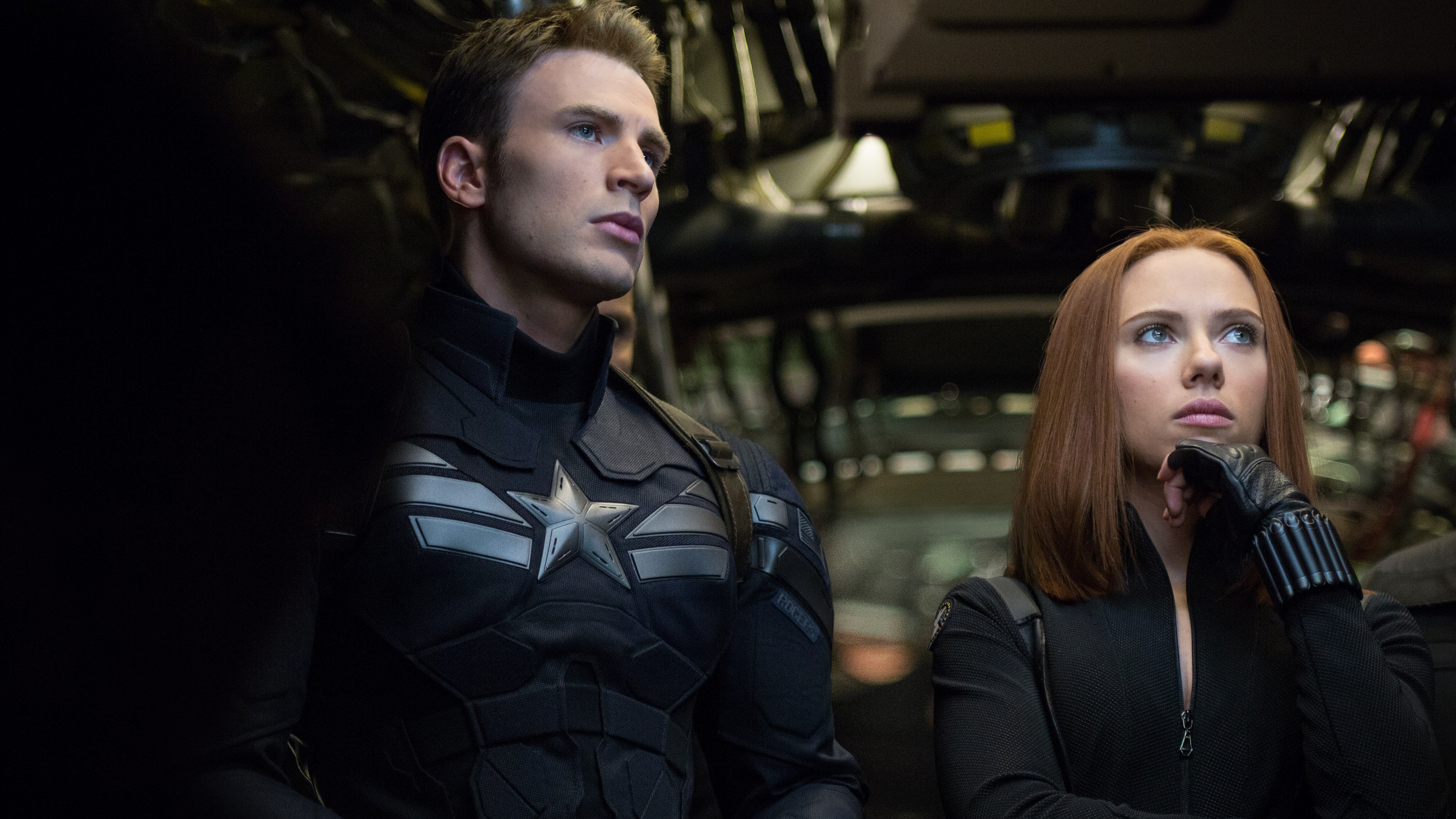 Black Widow Captain America Captain America The Winter Soldier Chris Evans Scarlett Johansson 5300x2981