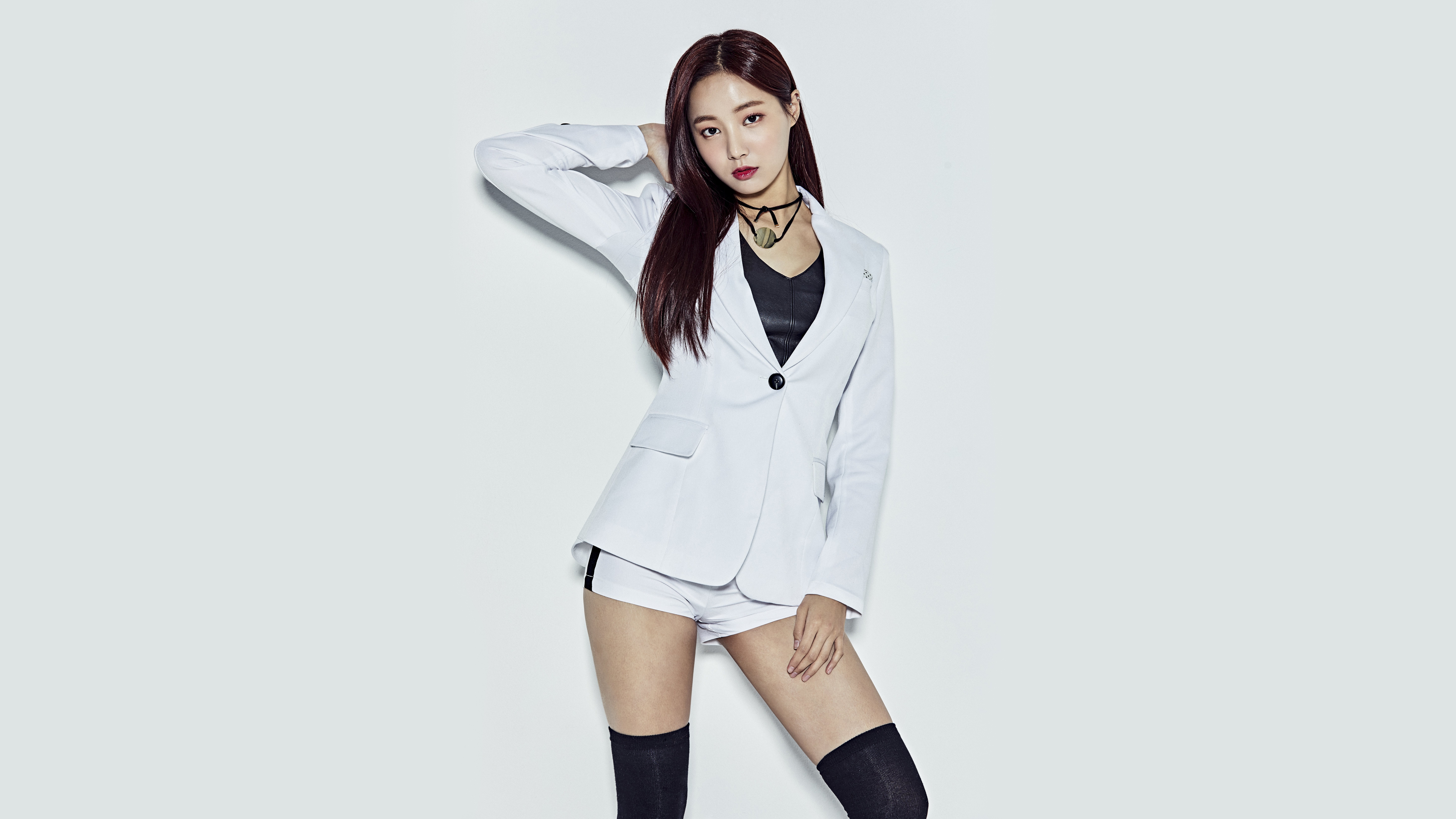 Momoland Yeonwoo Lee Da Bin Asian K Pop Korean Women Korean Knee High Socks Knee Highs 7680x4320