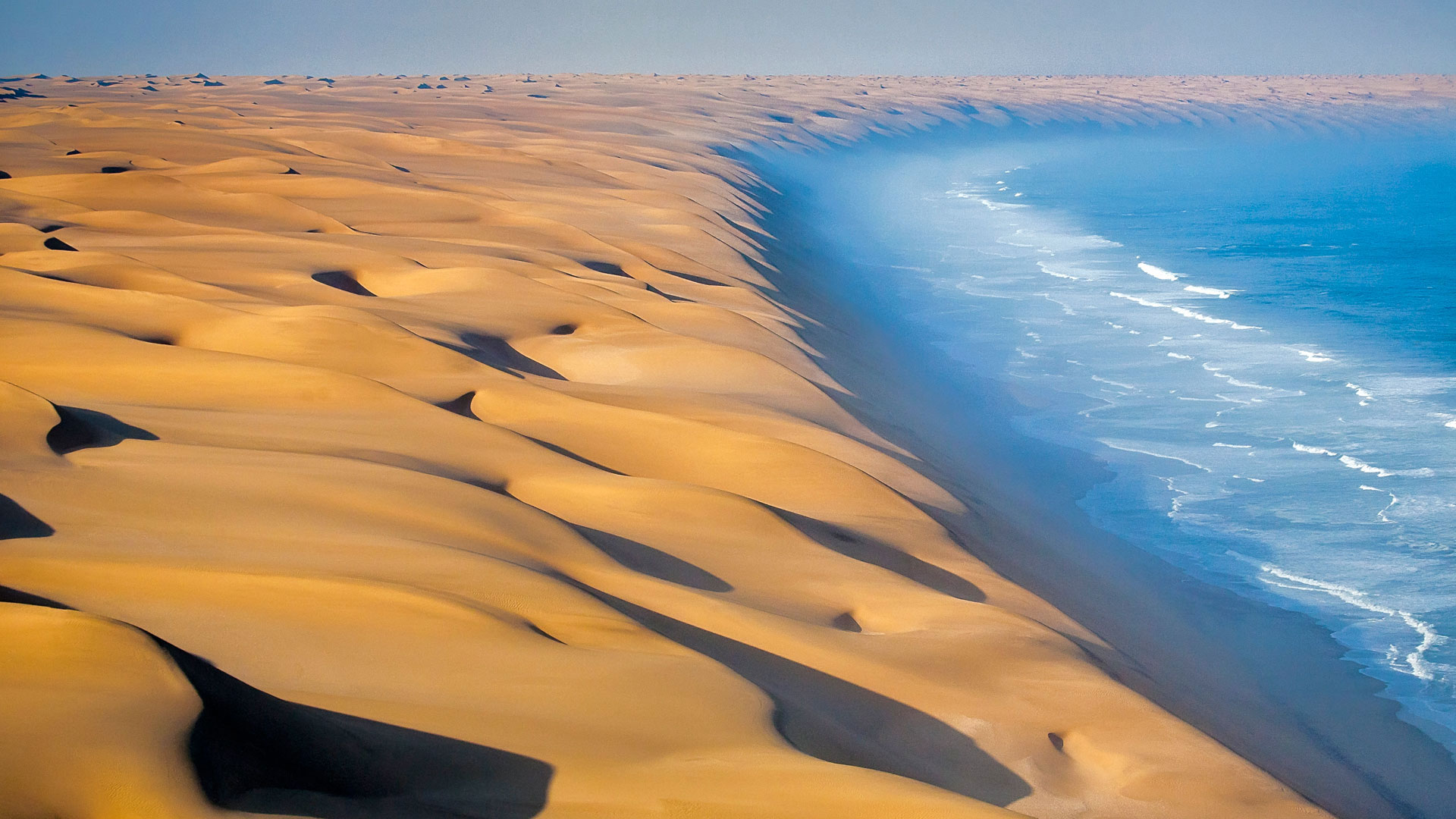 Desert Earth Namibia Ocean Sea 1920x1080