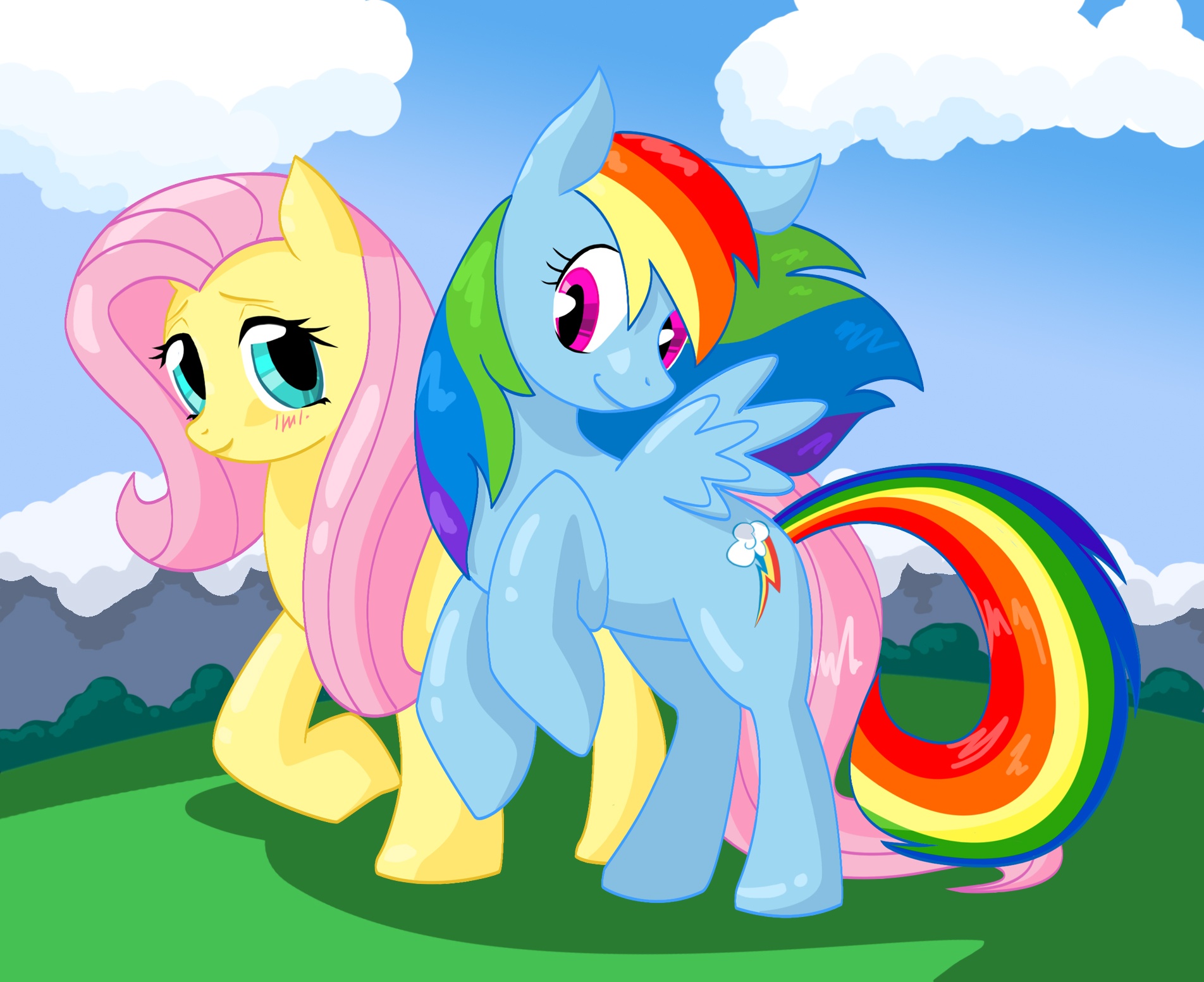 Fluttershy My Little Pony Rainbow Dash 1904x1553