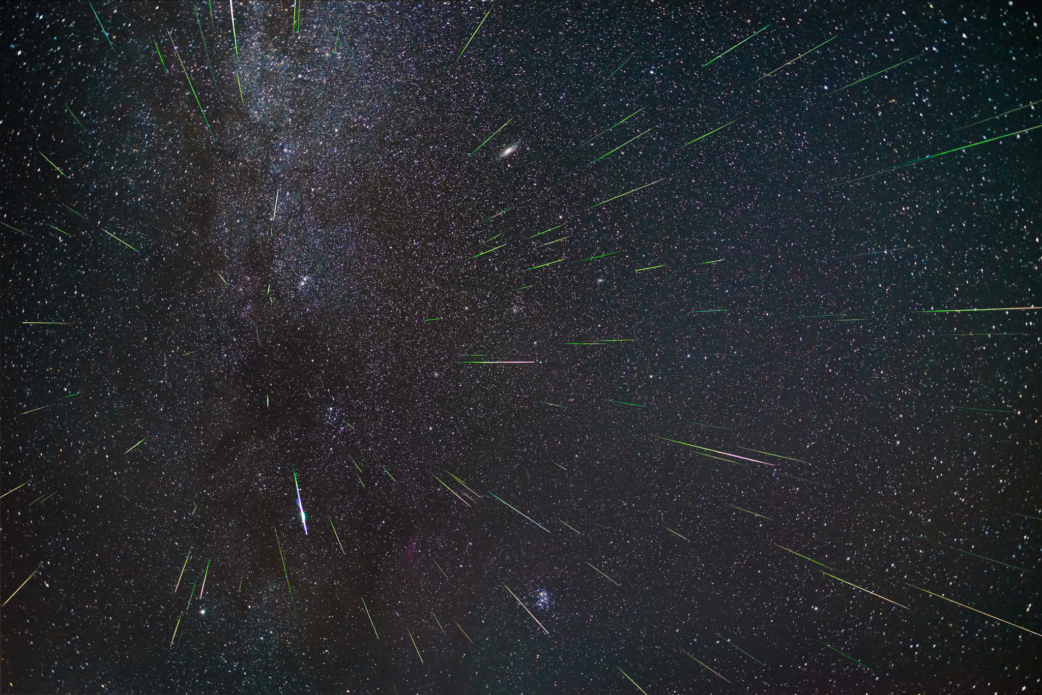 Meteor Shower Space Stars 2048x1367
