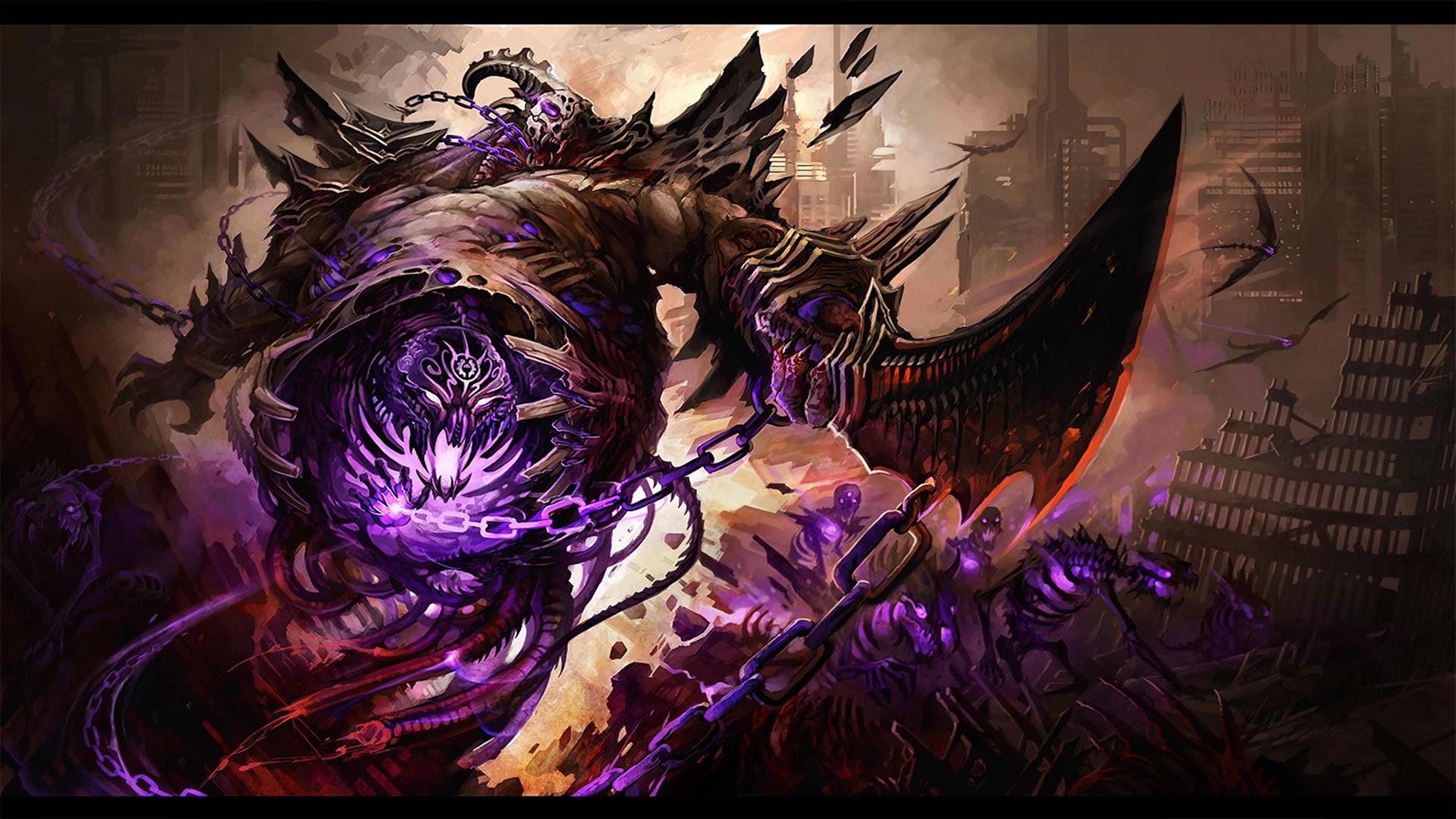 Blade Creature Damned Dark Demon Destruction Evil Fantasy Monster Mythology Necromancy Skeletal Blad 3840x2160