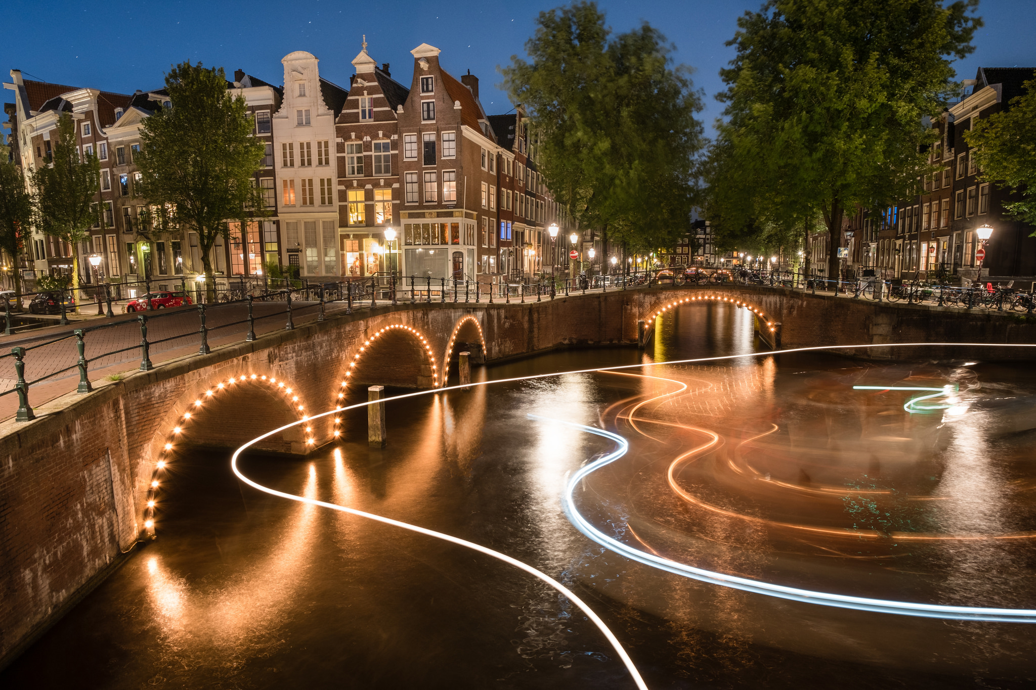 Amsterdam City Light Netherlands Night Time Lapse 2048x1365