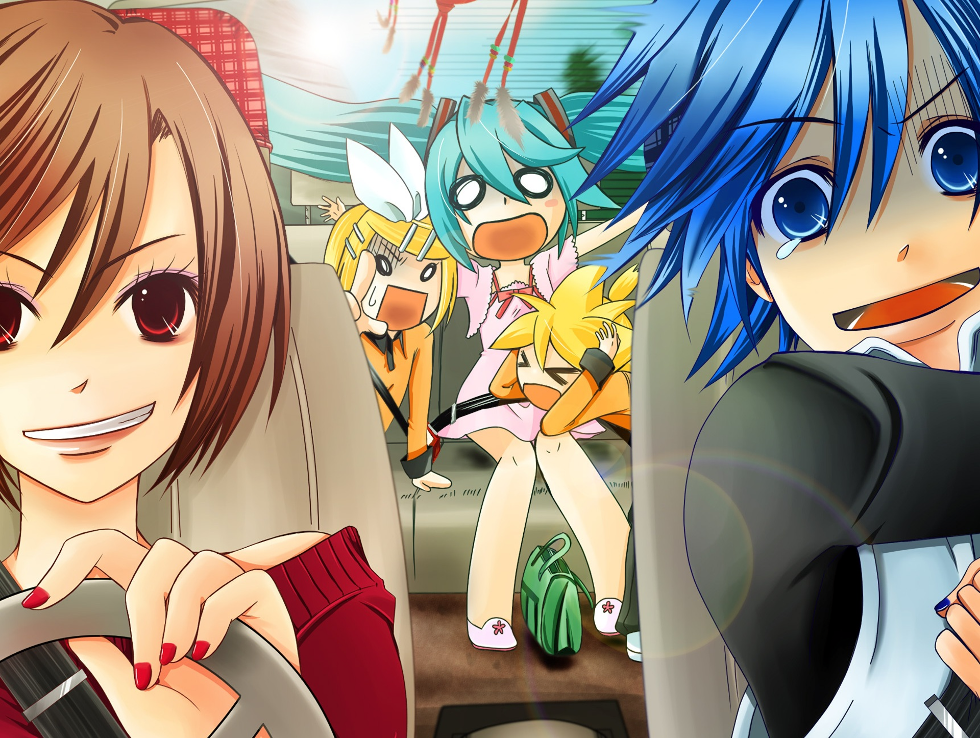 Hatsune Miku Kaito Vocaloid Len Kagamine Meiko Vocaloid Rin Kagamine Vocaloid 1920x1446