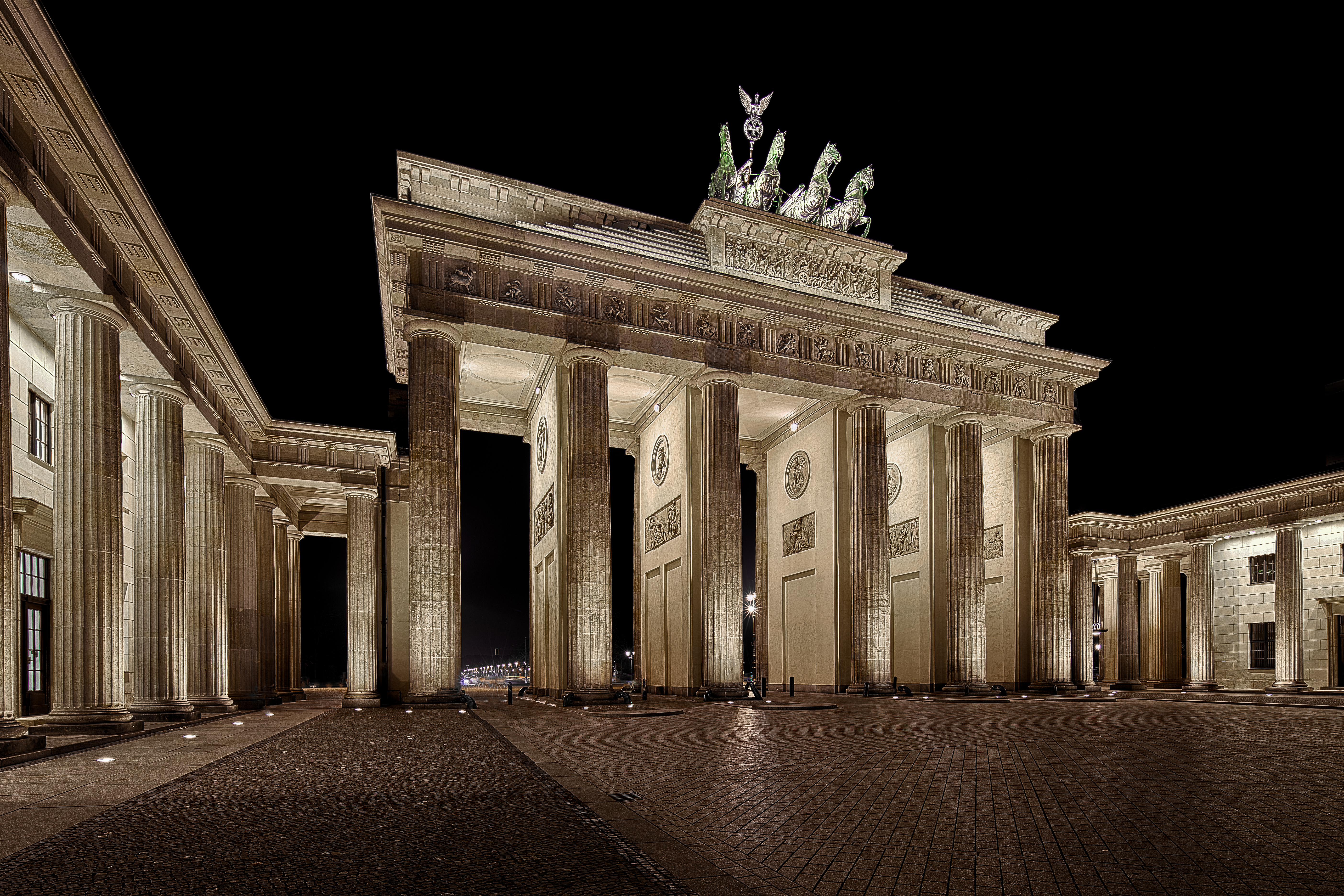 Berlin Brandenburg Gate Germany Monument Night 5614x3743