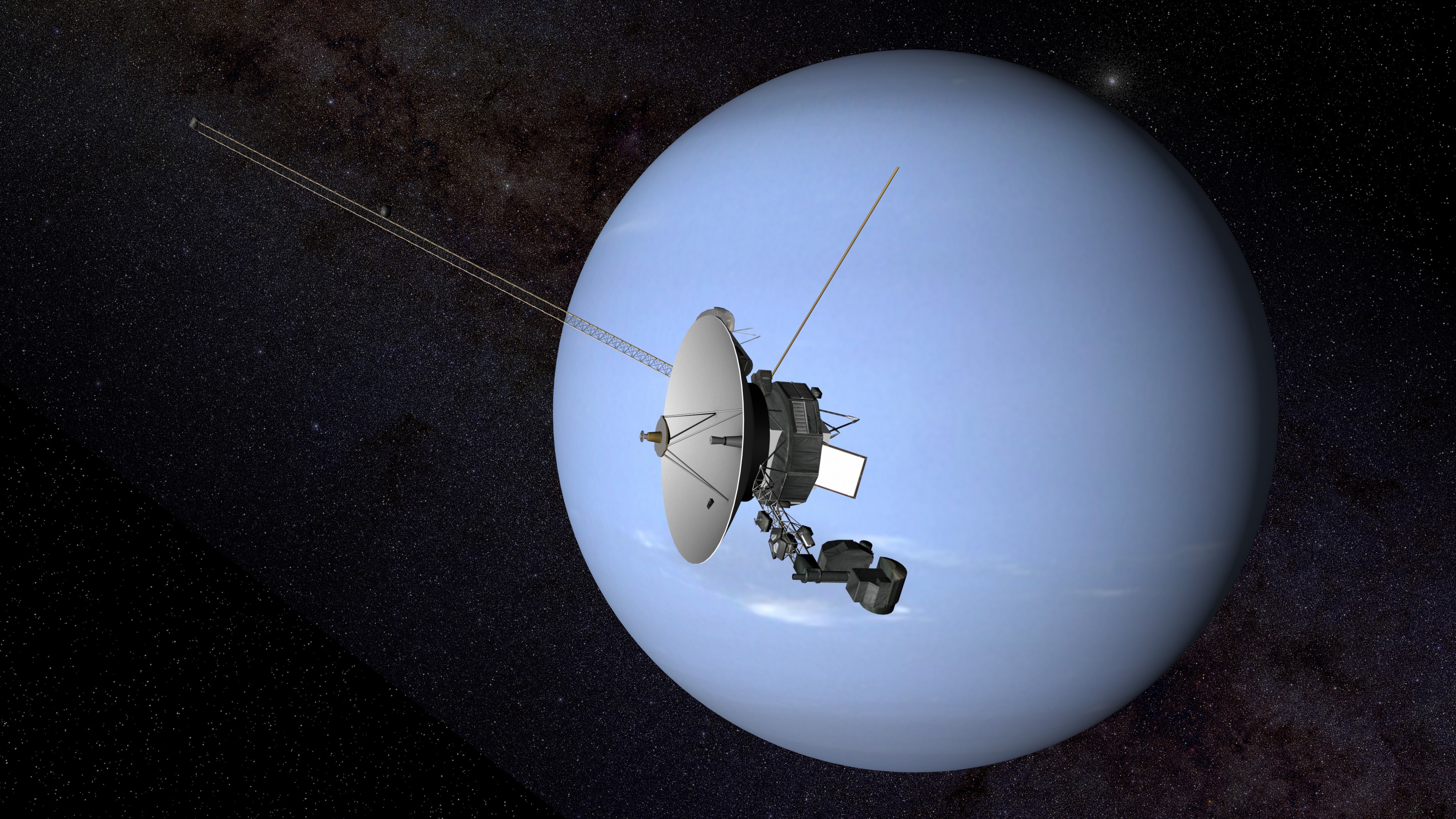 Neptune Planet Satellite Space Voyager 2 3840x2160