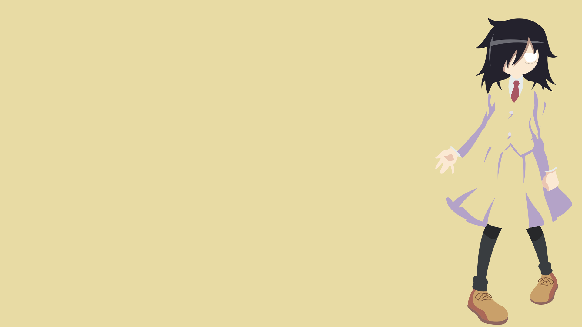 Minimalist Tomoko Kuroki Watamote 1920x1080