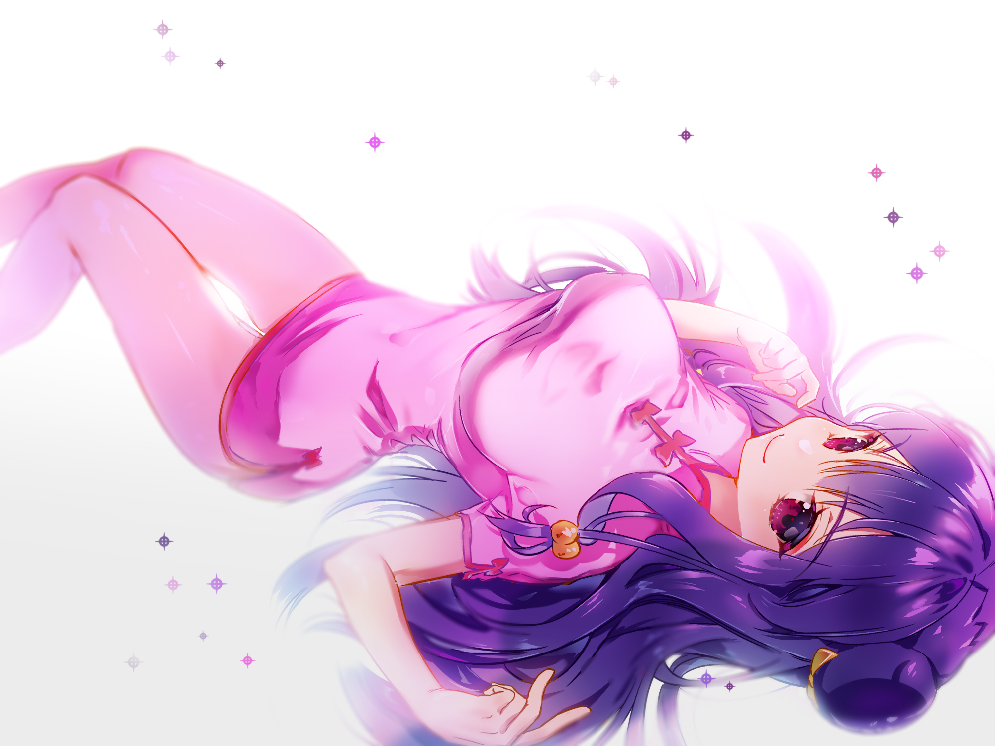 Dress Girl Long Hair Purple Eyes Purple Hair Ranma Shampoo Ranma Smile Bow Clothing 2000x1500