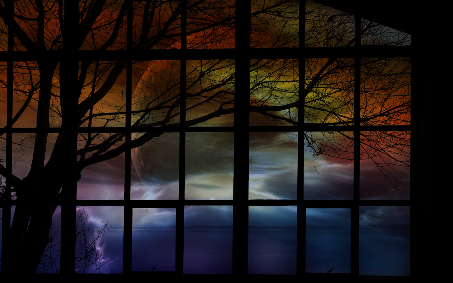 Artistic Night Planet Window 1440x900