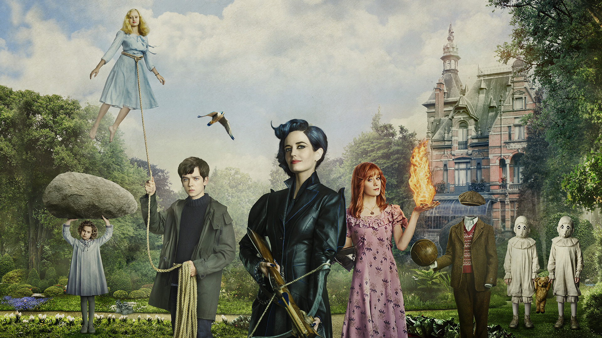 Asa Butterfield Bronwyn Bruntley Cameron King Ella Purnell Emma Bloom Eva Green Jacob Portman Joseph 1920x1080