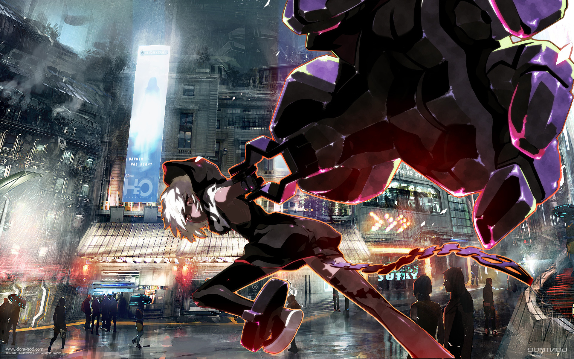 Anime Black Rock Shooter City Strength Black Rock Shooter 1920x1200