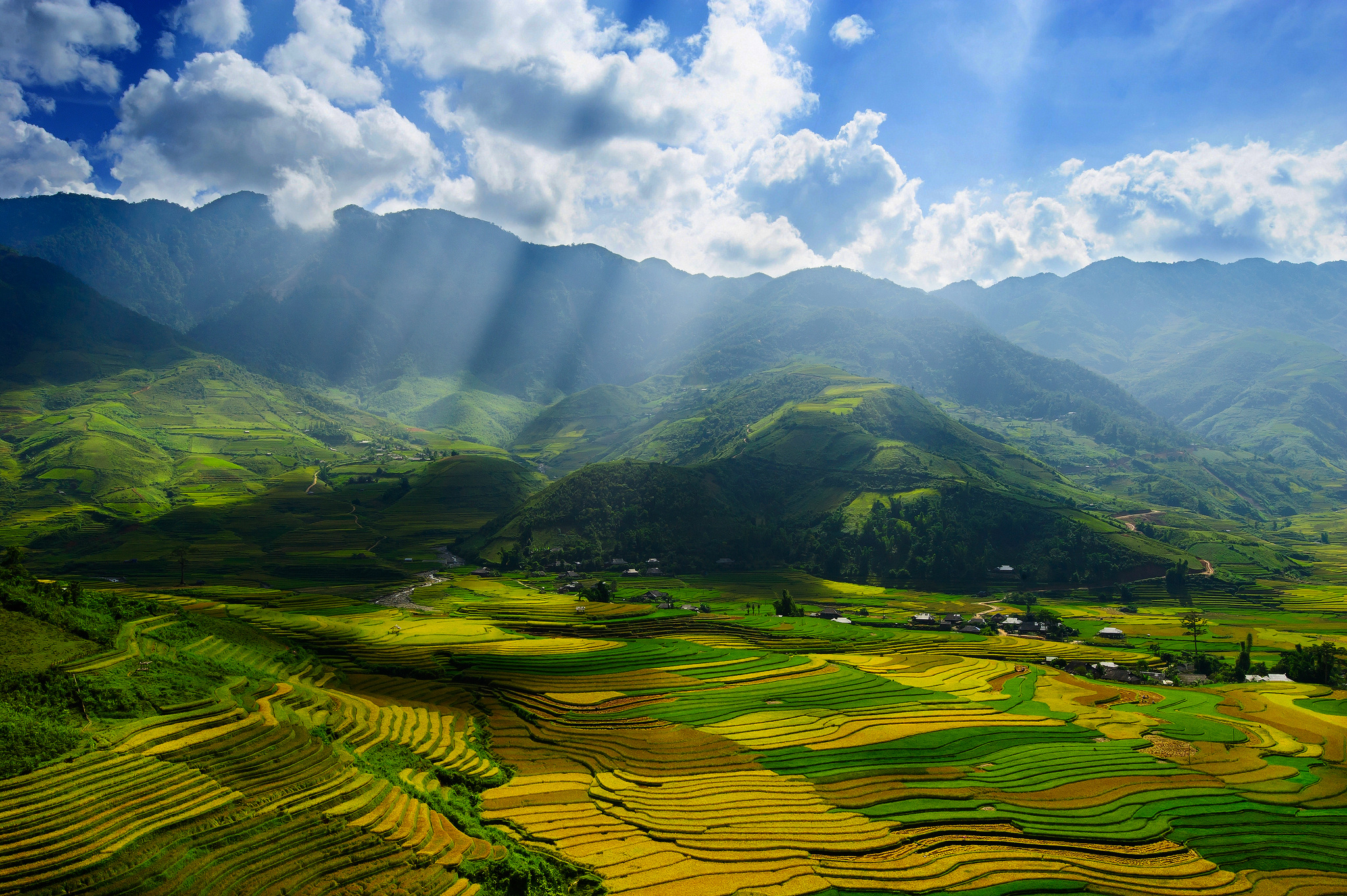 Field Sunbeam Sunshine Vietnam 2048x1363