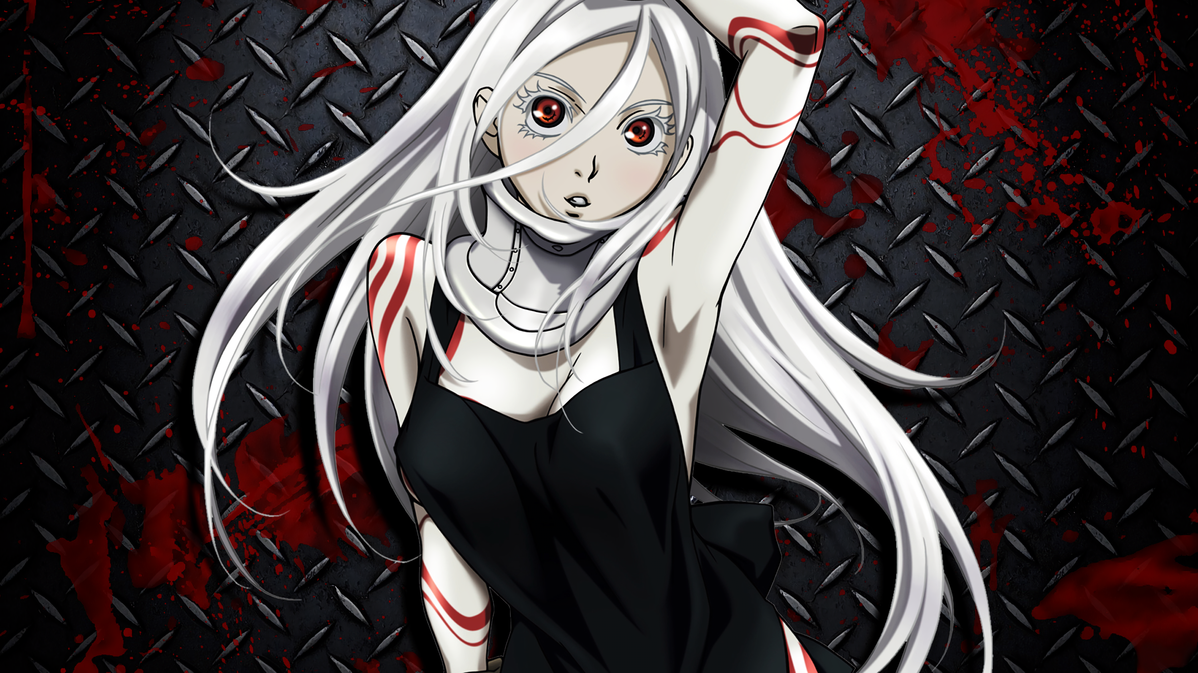 Blood Deadman Wonderland Shiro Deadman Wonderland Steel 3840x2160