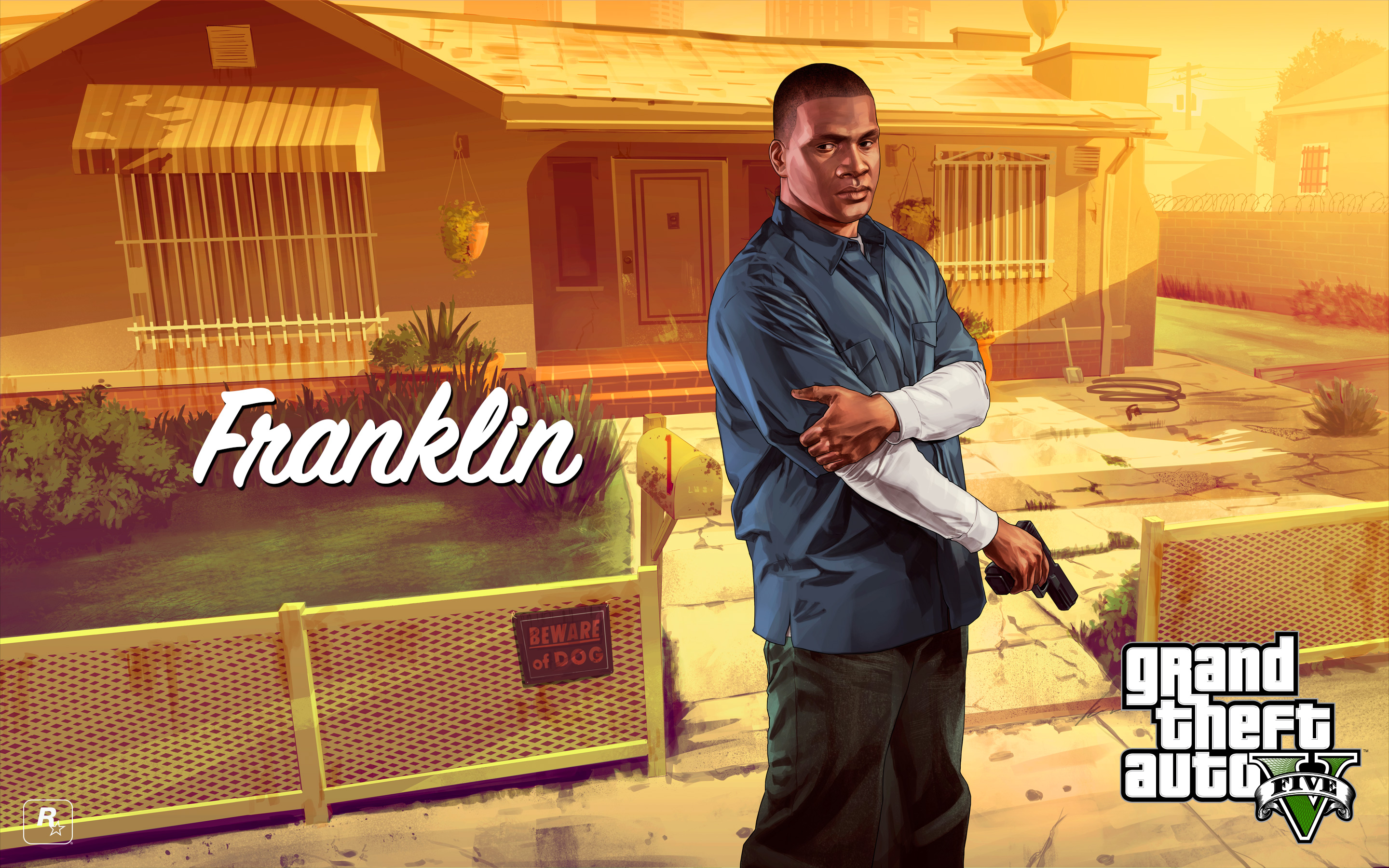 Franklin Clinton Grand Theft Auto V 2880x1800